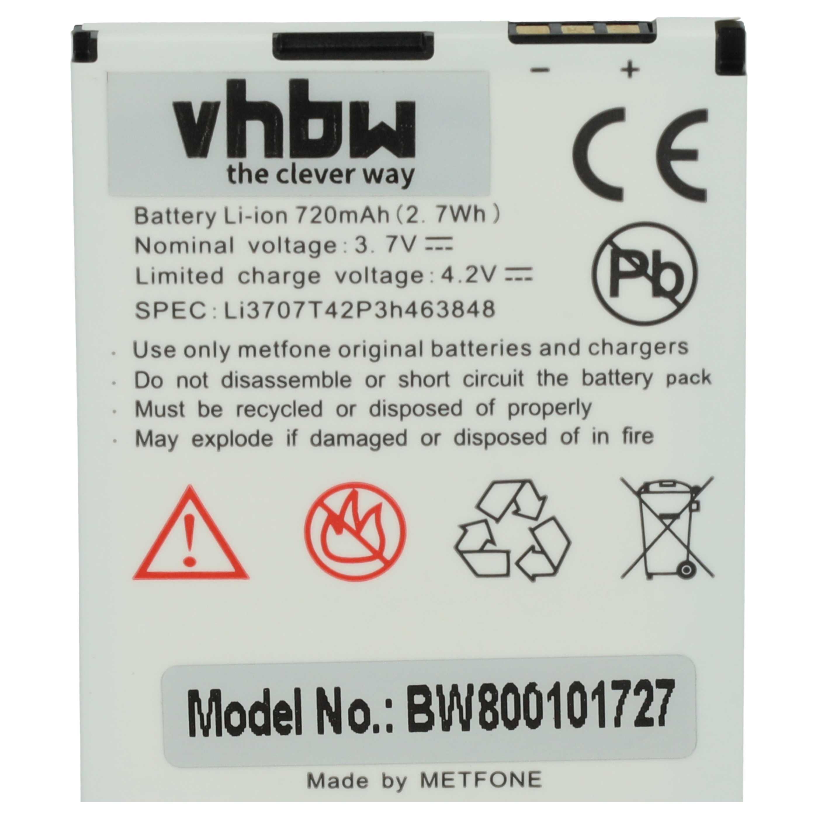 Akumulator do telefonu smartfona zamiennik ZTE Li3707T42P3h463848 - 600 mAh 3,7 V Li-Ion