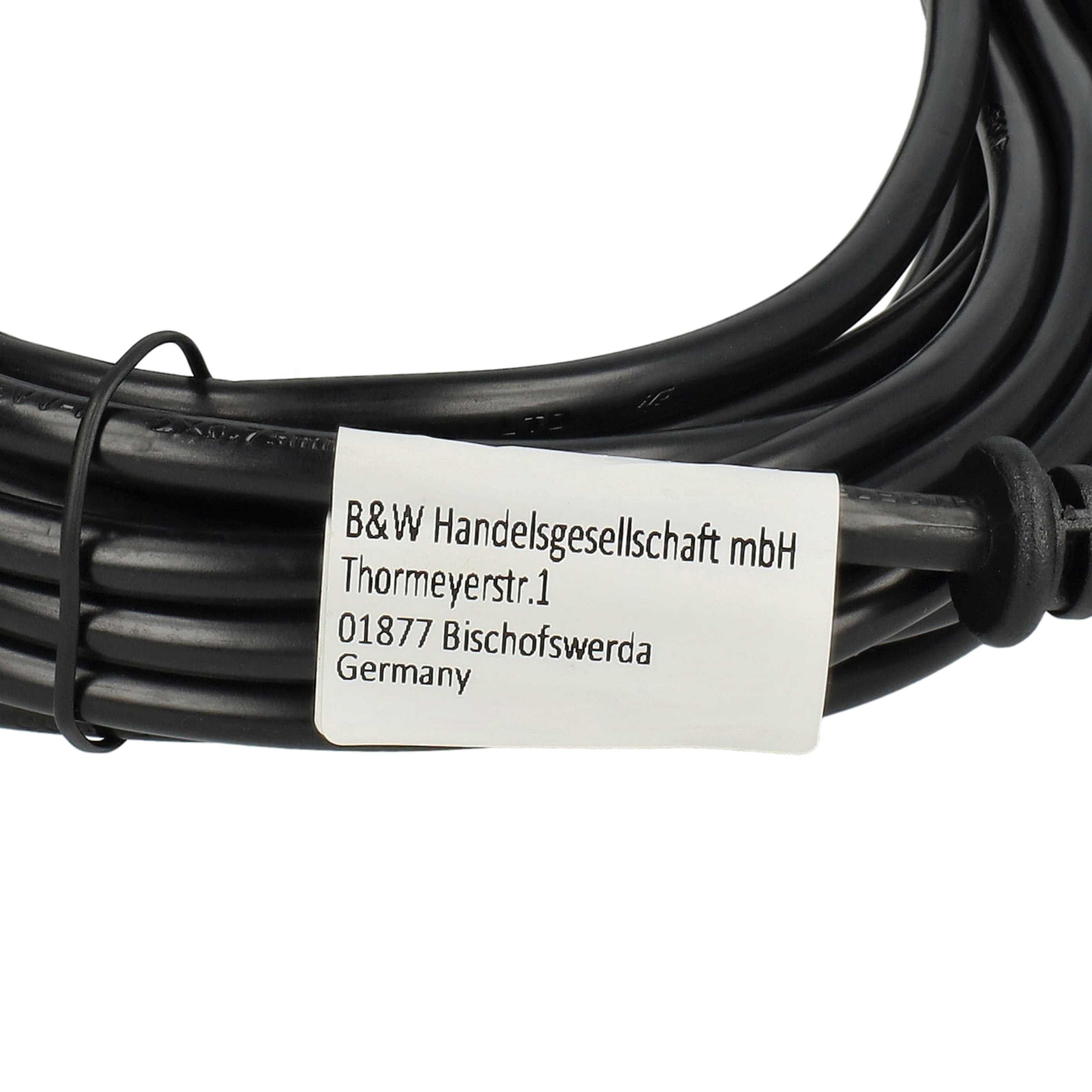 Stromkabel als Ersatz für Sebo 7128SR, 5260DG für Thomas Staubsauger u.a. - 10 m Kabel 1000 W