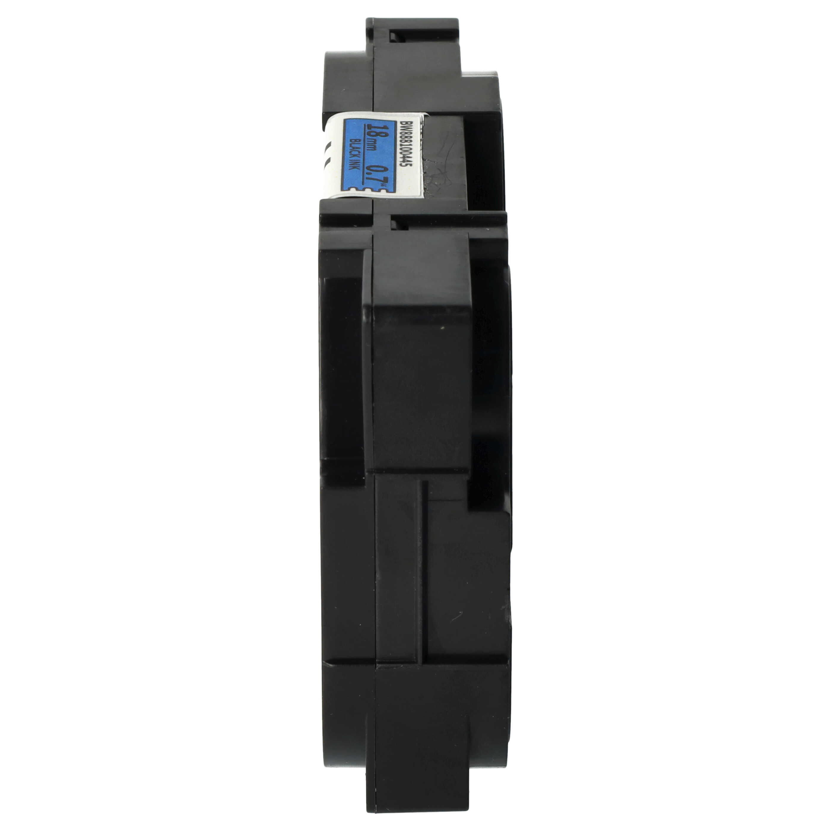 Label Tape replaces Brother TZE-S541 - 18 mm Black to Blue, Extra Stark