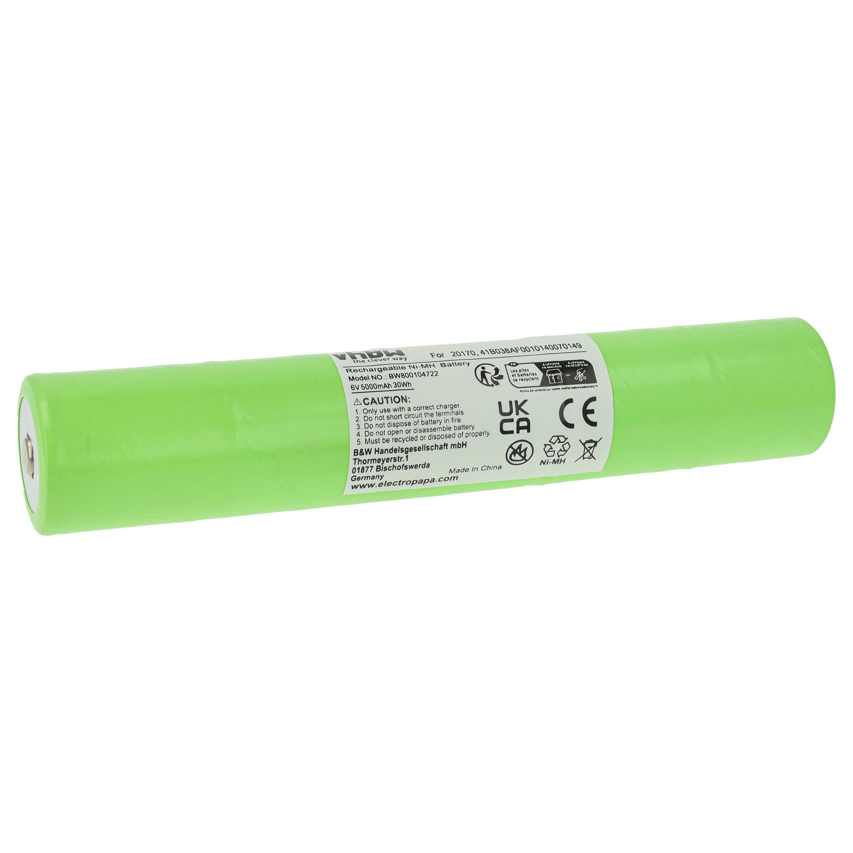 Akumulator do latarki czołowej zamiennik 108-000-439, 20170, 108-000-817, 108-817, 108-439 - 5000 mAh 6 V NiMH