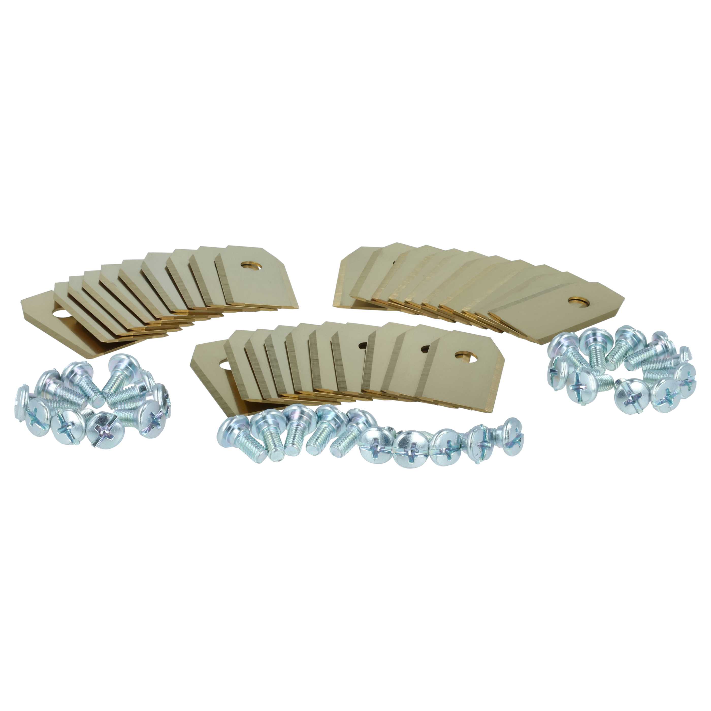 30x Lames remplace 505127801, 408720, 505127802 pour tondeuse – Couteaux apatite de titane, Silber Gold