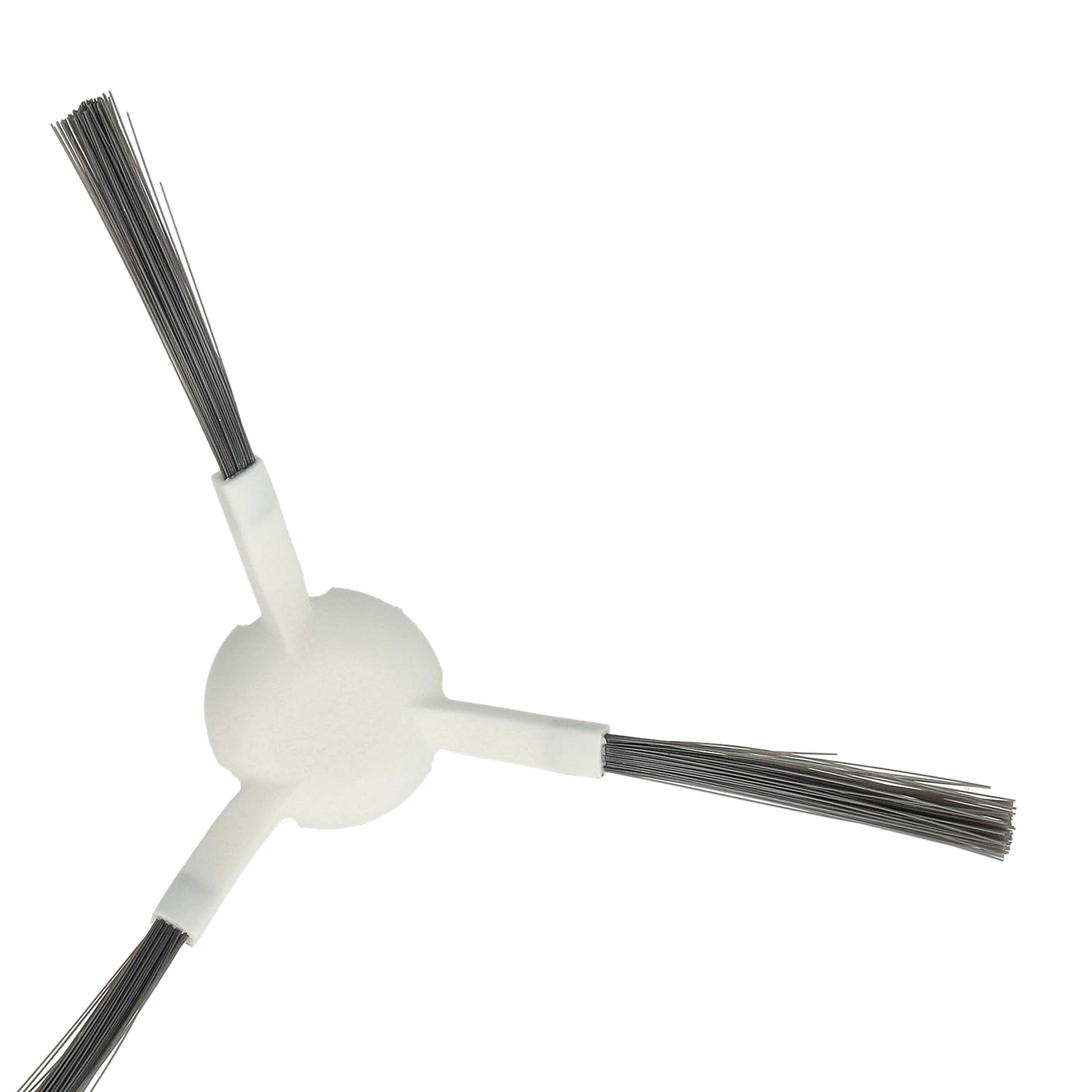 2x Side Brush suitable for Dreame, Xiaomi, Mova L10 Robot Vacuum Cleaner etc. - 3-armed, white, grey