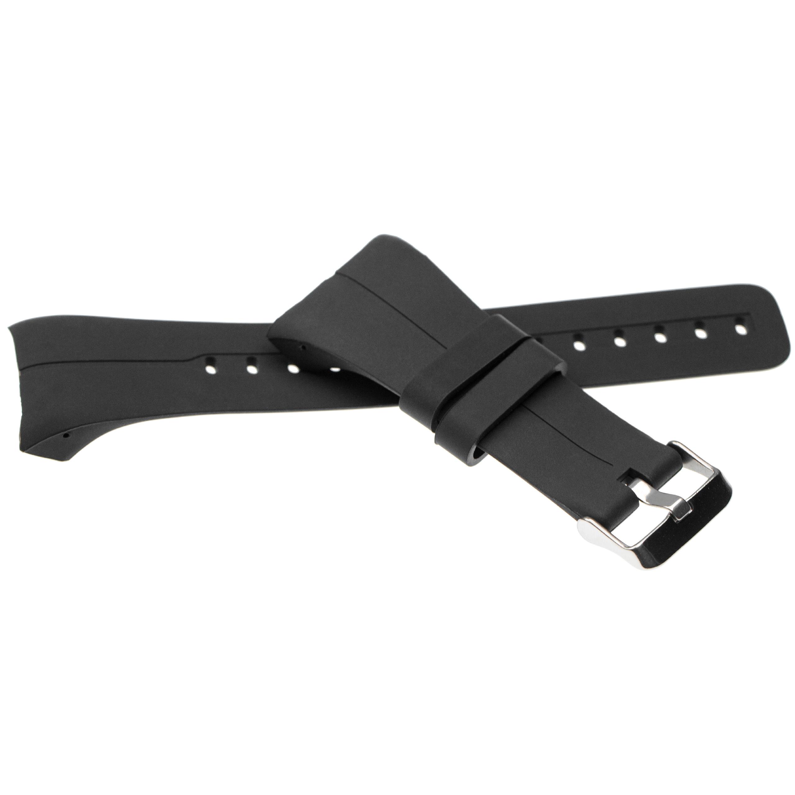 correa para Polar smartwatch - largo 14,5 + 8,9 cm, silicona, negro