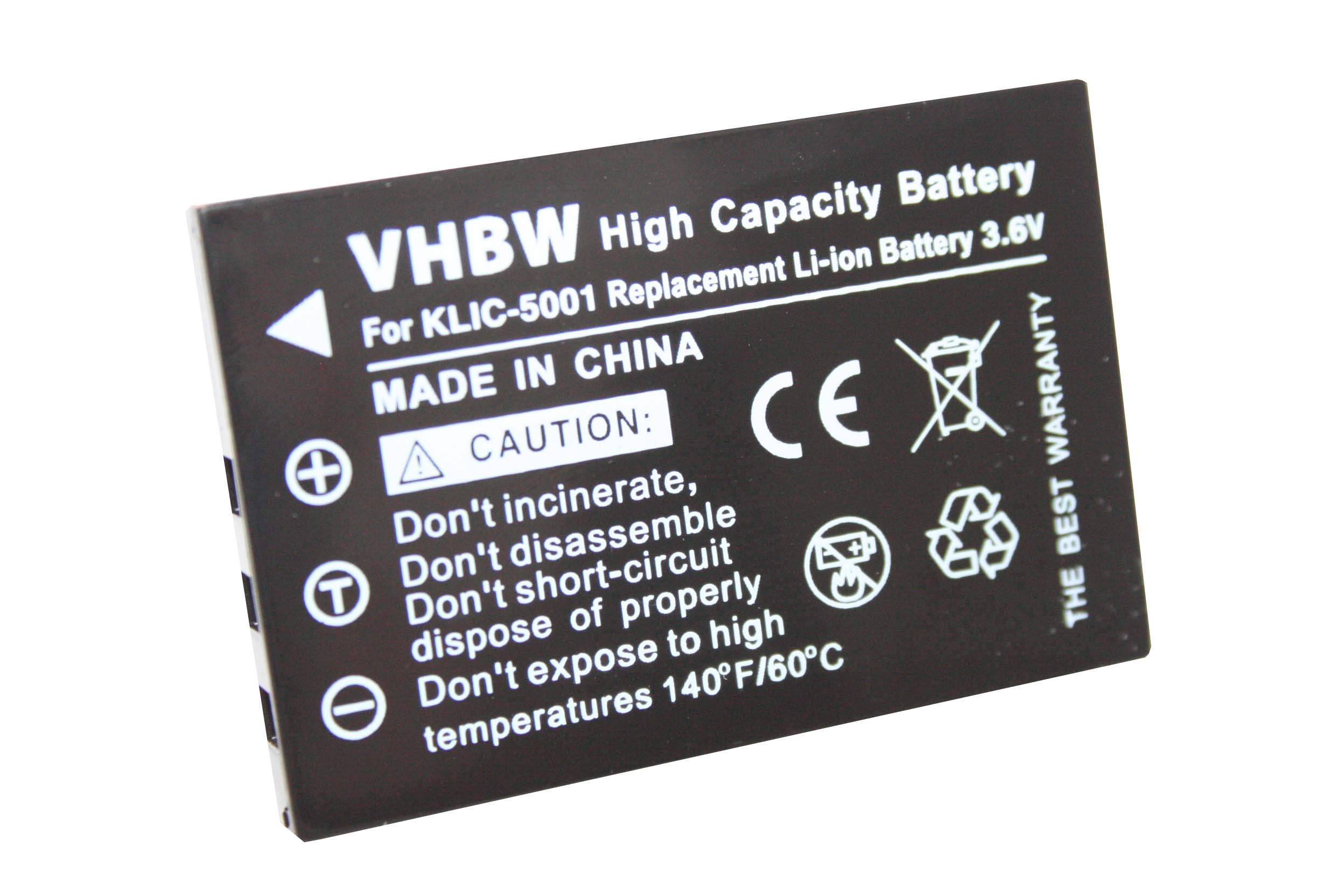 Videocamera Battery Replacement for Sanyo DB-L50 - 1600mAh 3.6V Li-Ion