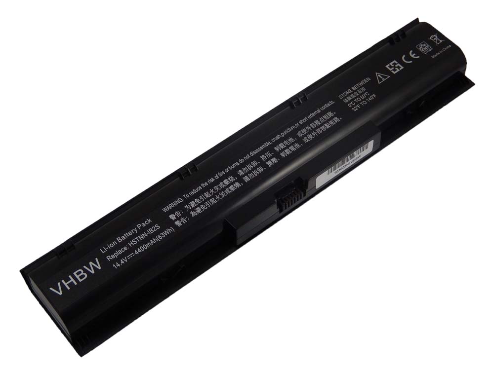 Notebook Battery Replacement for HP 633734-421, 633734-151, 633734-141 - 4400mAh 14.4V Li-Ion, black