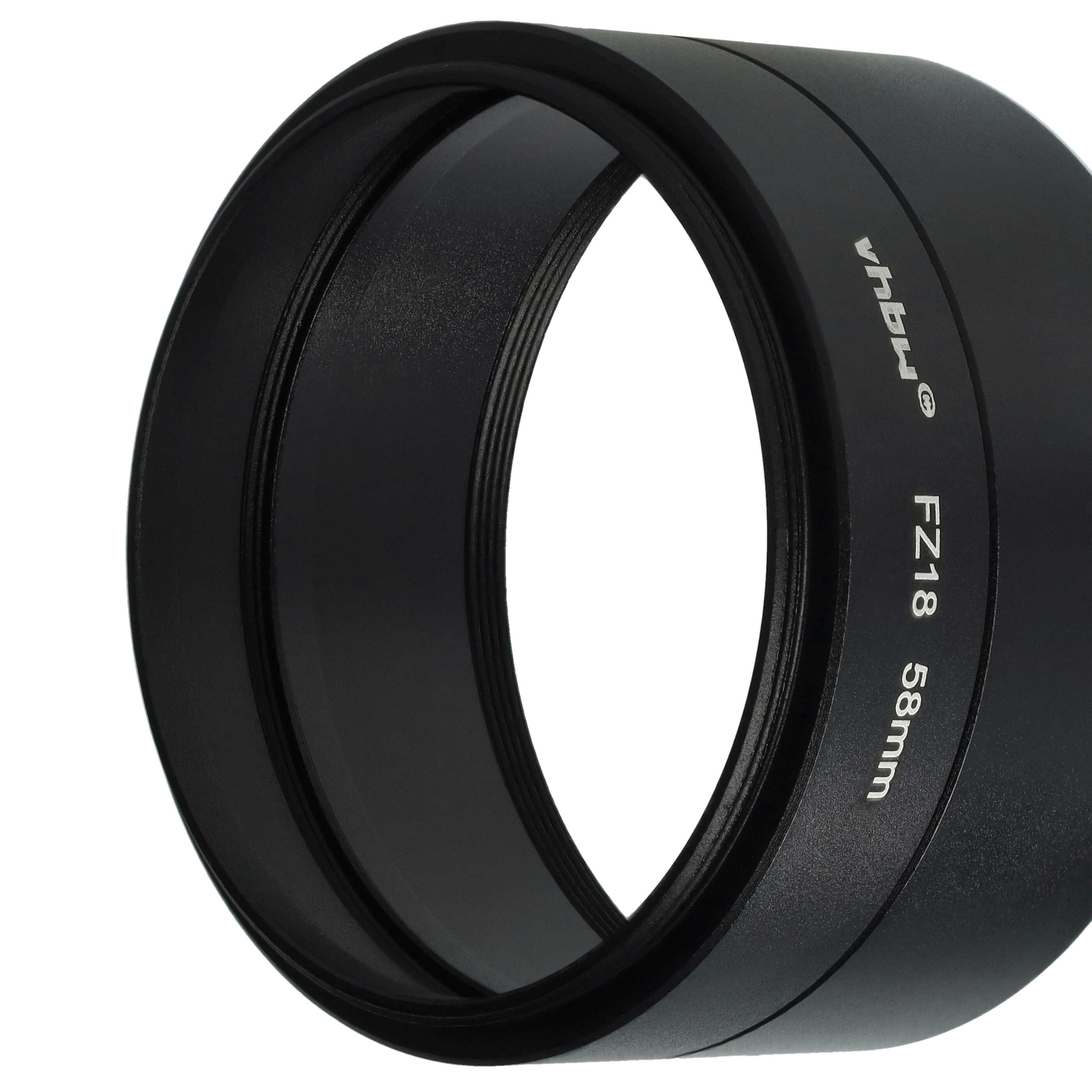 Adaptador de filtro 58 mm tubular para objetivo cámara compatible con Panasonic Lumix DMC-FZ18