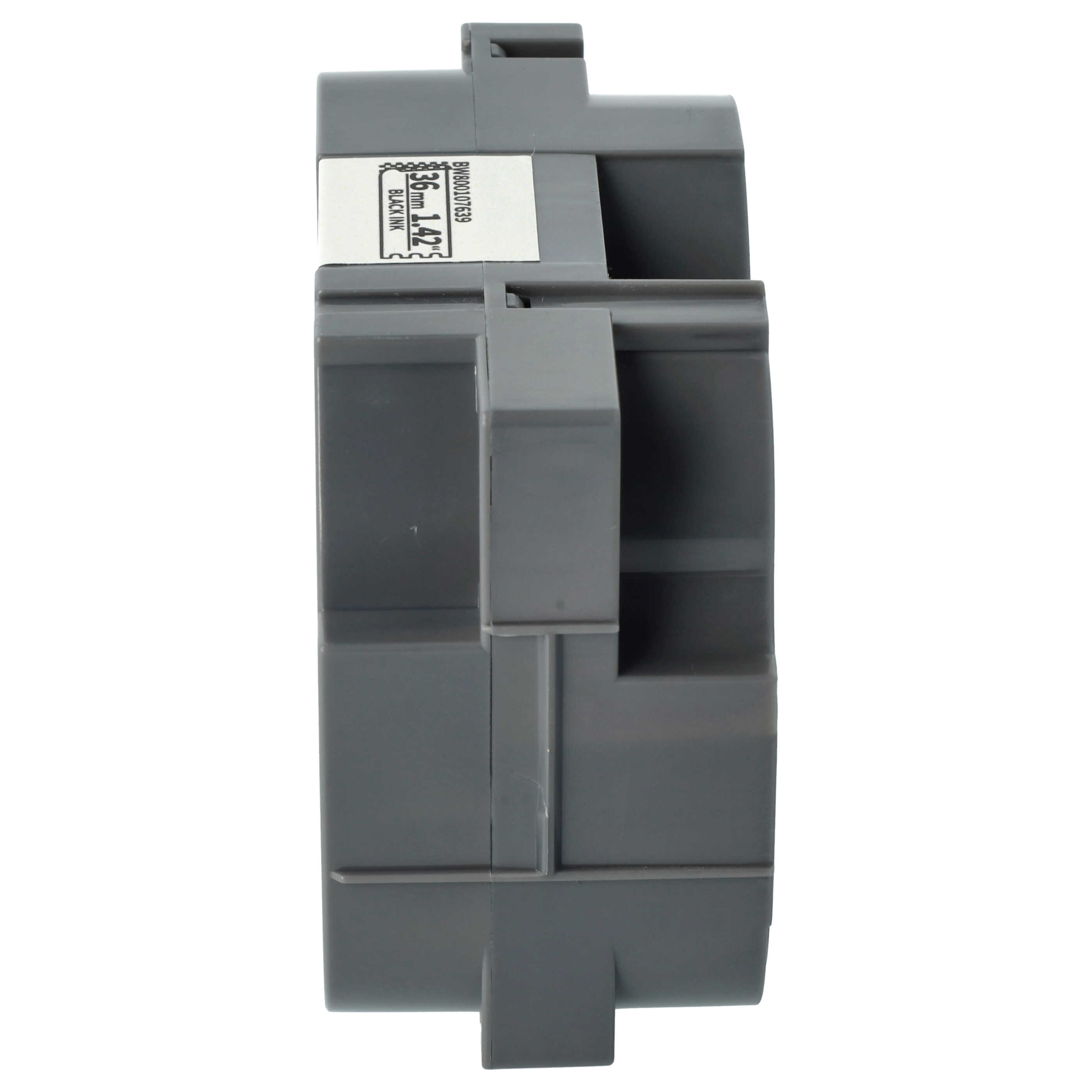 Cassette à ruban remplace Brother TZE-SE6, TZ-SE6 - 36mm lettrage Noir ruban Blanc