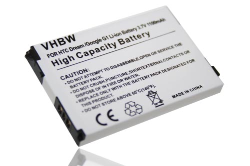 Mobile Phone Battery Replacement for DREA160, 35H00106-02M, 35H00106-01M - 1100mAh 3.7V Li-Ion