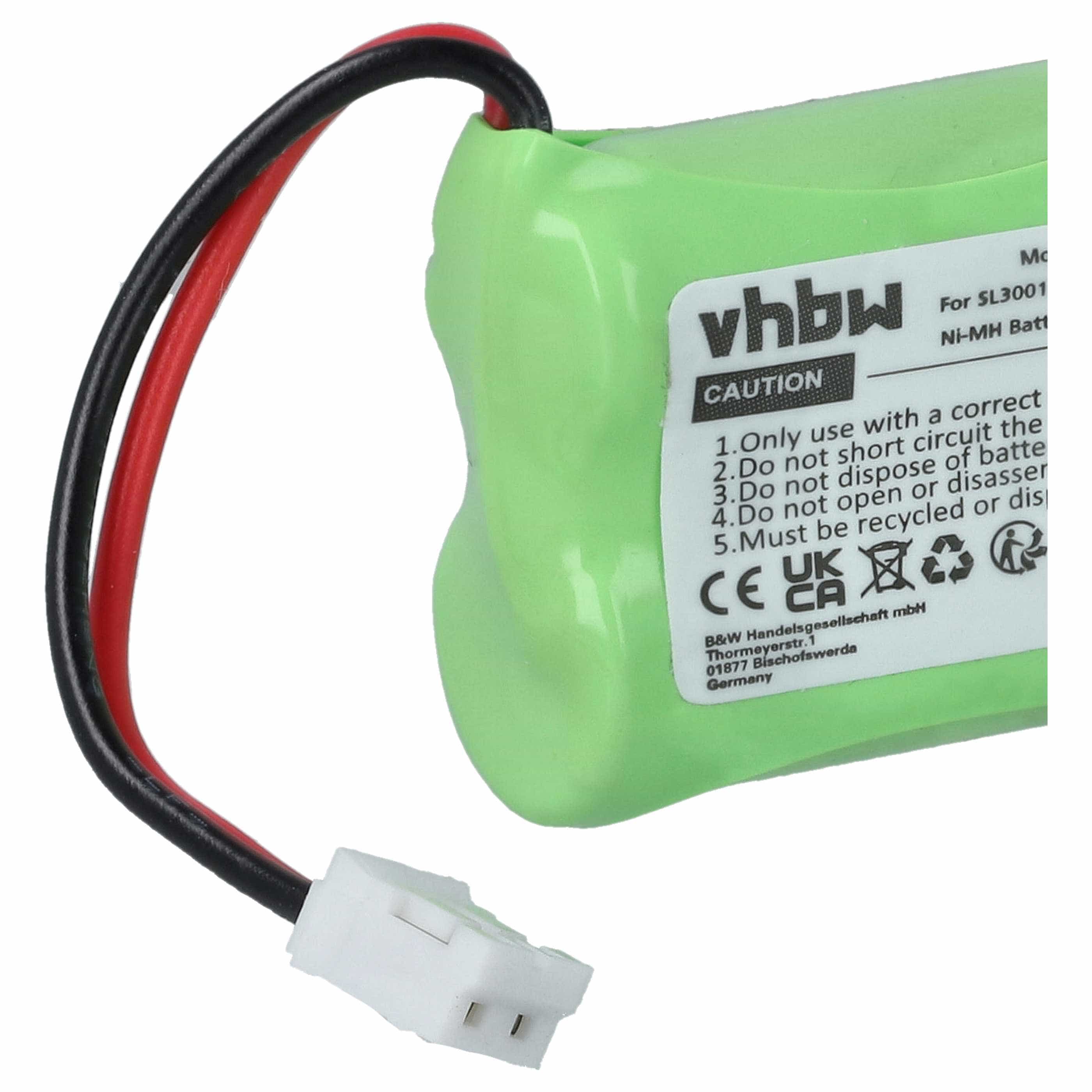 Batterie remplace SL30013 pour téléphone Simvalley - 400mAh 2,4V NiMH