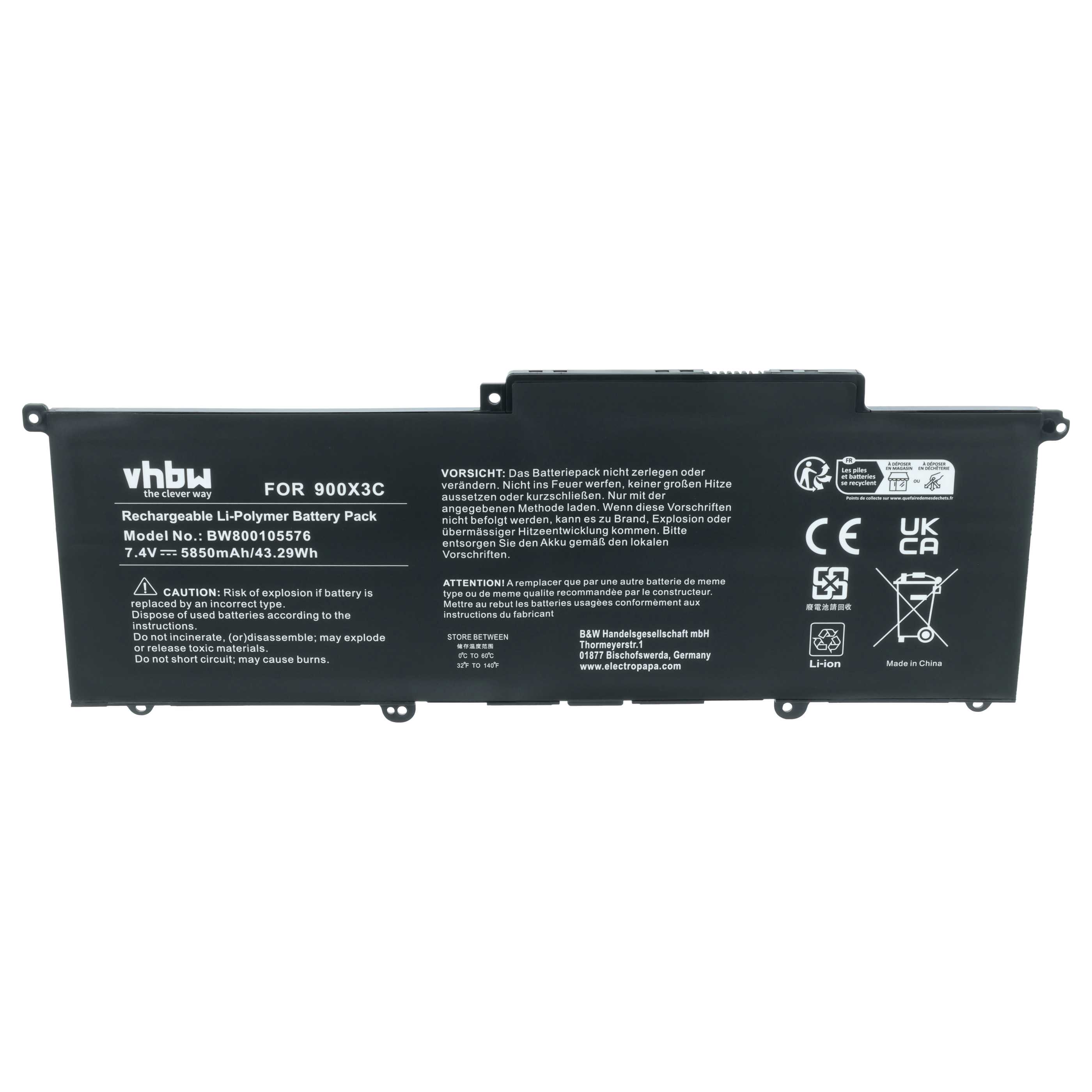 Akumulator do laptopa zamiennik Samsung AA-PLXN4AR, AA-PBXN4AR - 5880 mAh 7,5 V LiPo