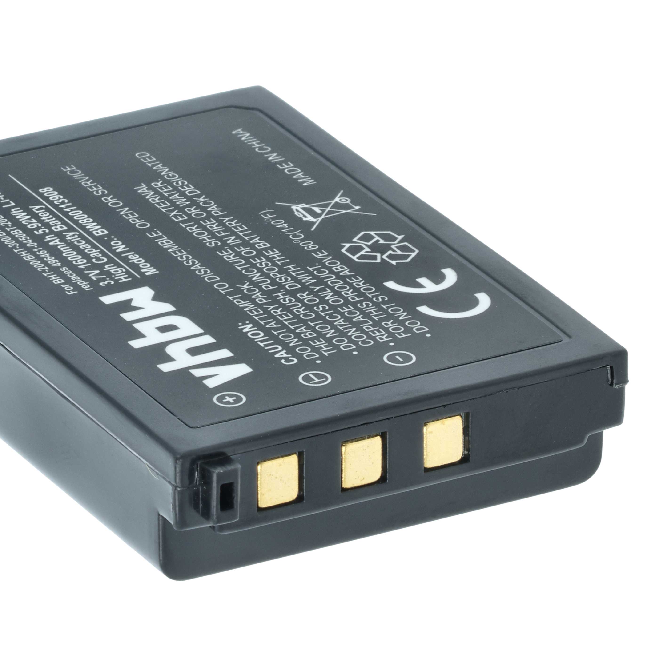 Batería reemplaza 496461-0450, 96461-0450, 496466-1130 para escáner código de barras (1600 mAh, 3,7 V, Li-Ion)