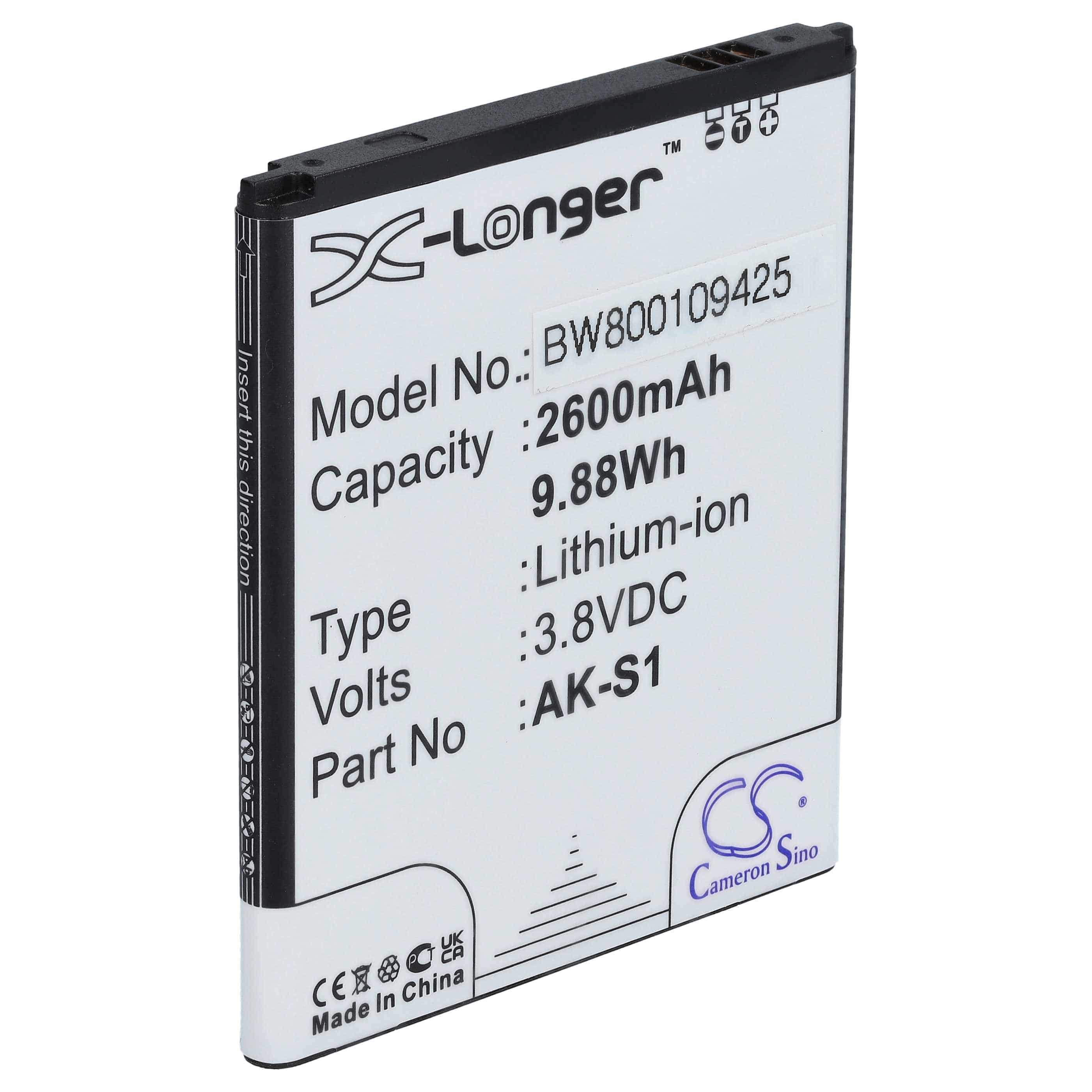 Akumulator do telefonu smartfona zamiennik Emporia AK-S1(V1.0), AK-S1 - 2600 mAh 3,8 V Li-Ion