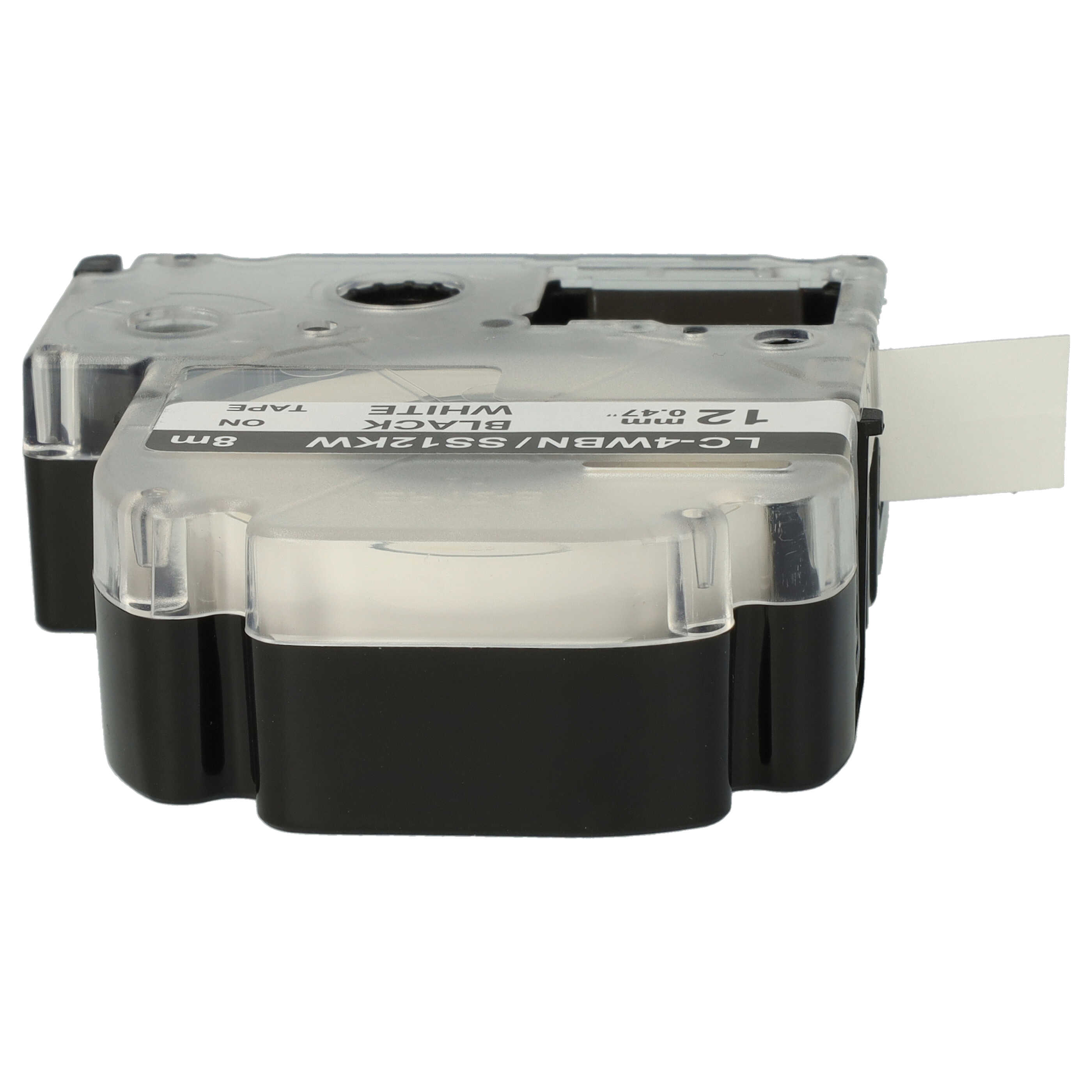 50x Label Tape replaces Epson LC-4WBN - 12 mm Black to White