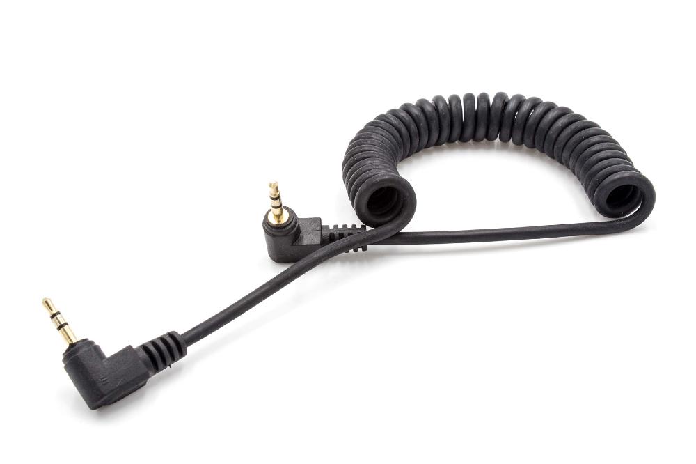 vhbw cable compatible con Pentax / Canon K-5 cámara, DSLR - Cable de conexión, 90 cm, espiral