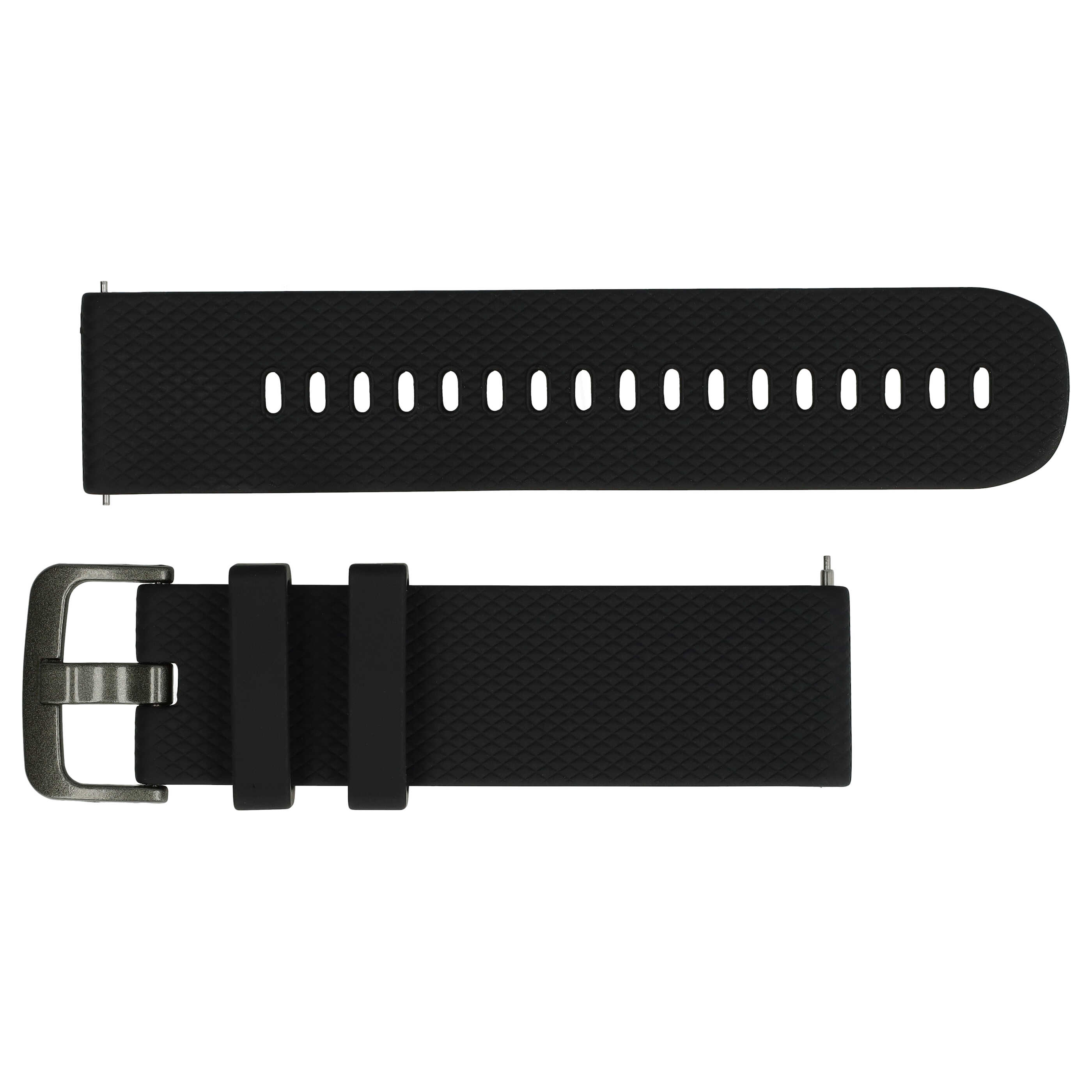correa S para Samsung Galaxy Watch smartwatch - hasta 232 mm perímetro de muñeca, silicona, negro