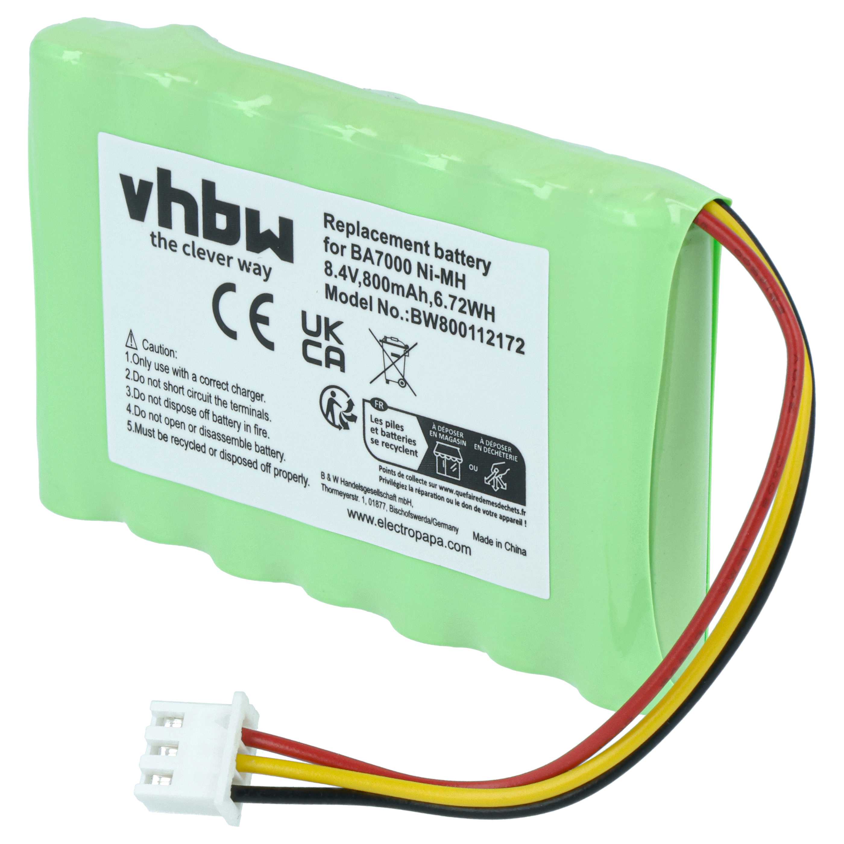 Batteria sostituisce Brother BA-7000, BA7000 per stampante - 800mAh 8,4V NiMH