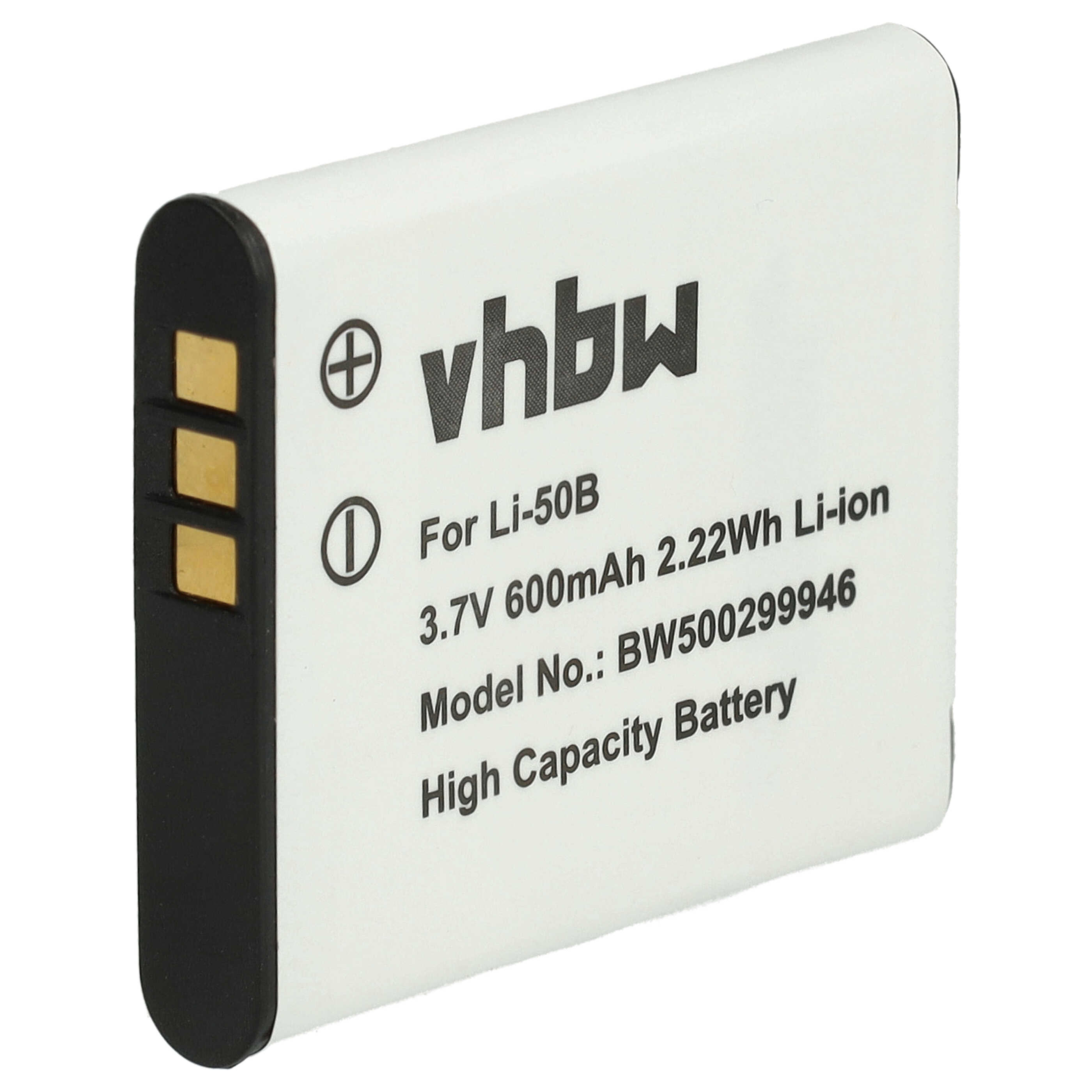 Battery Replacement for Casio NP-10, NP-150 - 600mAh, 3.6V, Li-Ion
