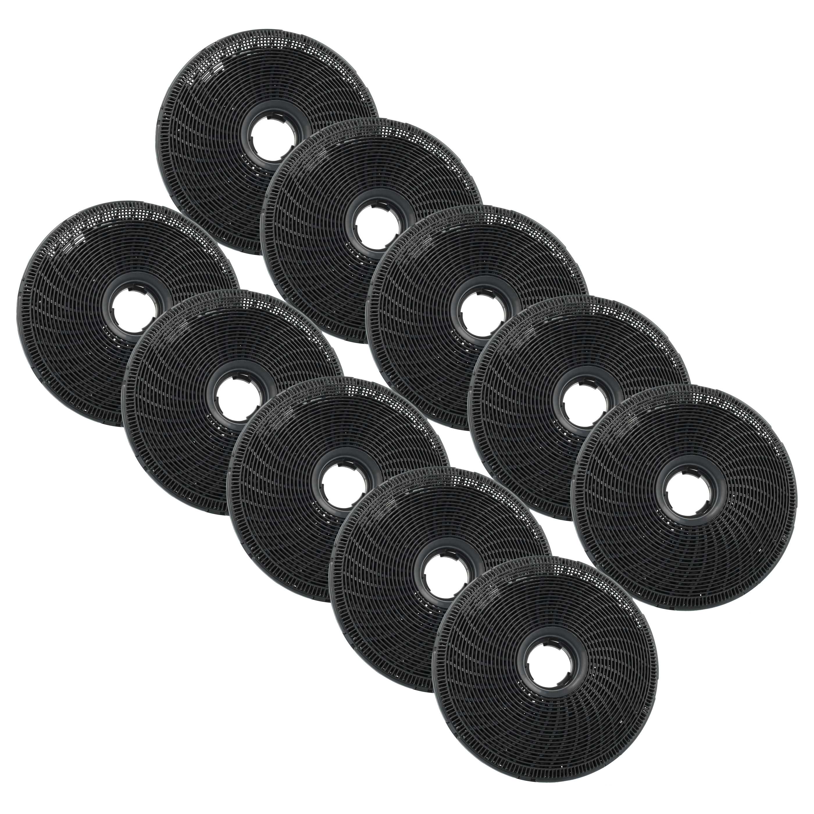 10x Aktivkohlefilter passend für AEG DVE5671HG, DVE5971HB, DVE5971HG Dunstabzugshaube u.a.