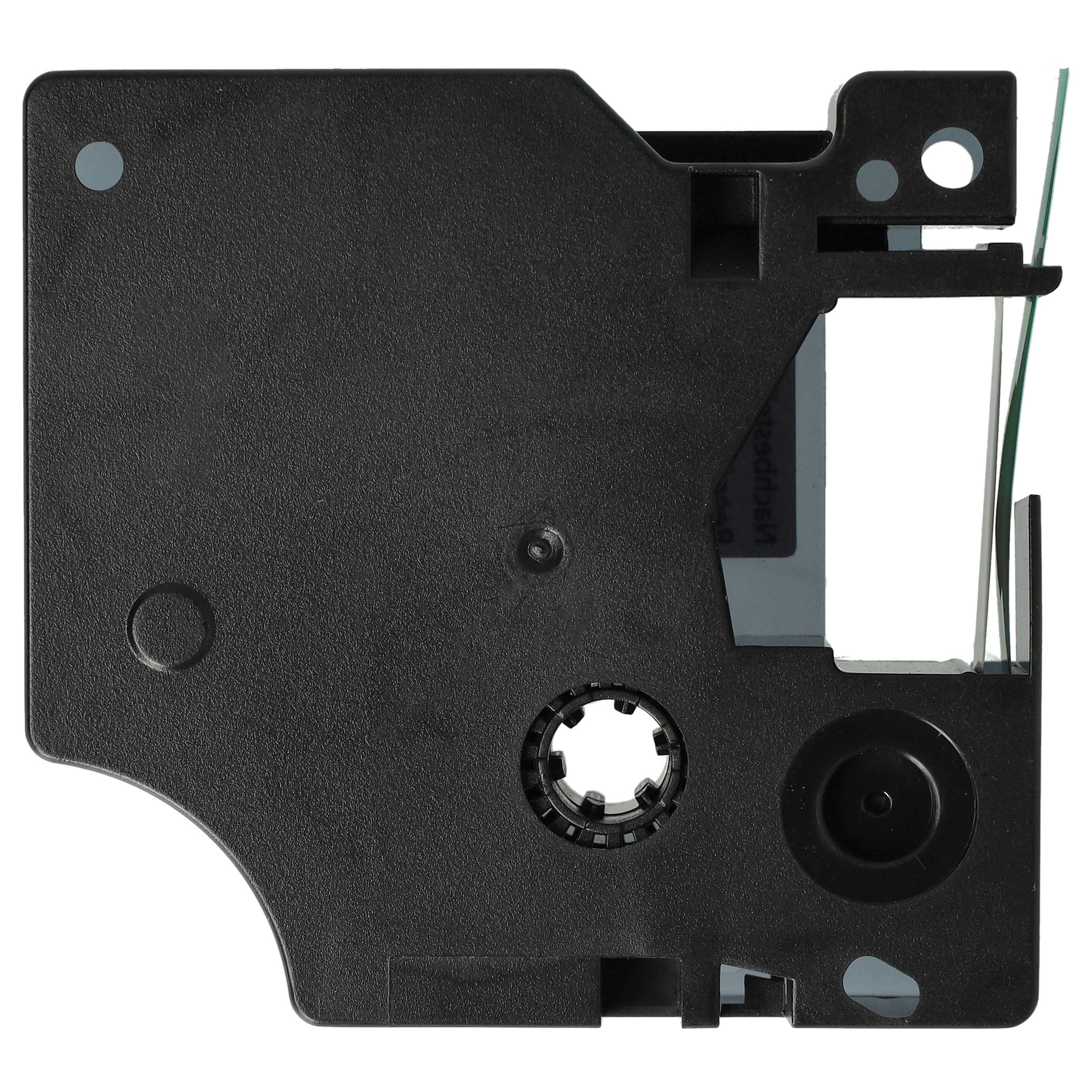 Label Tape replaces Dymo 43619, D1 - 6 mm Black to Green