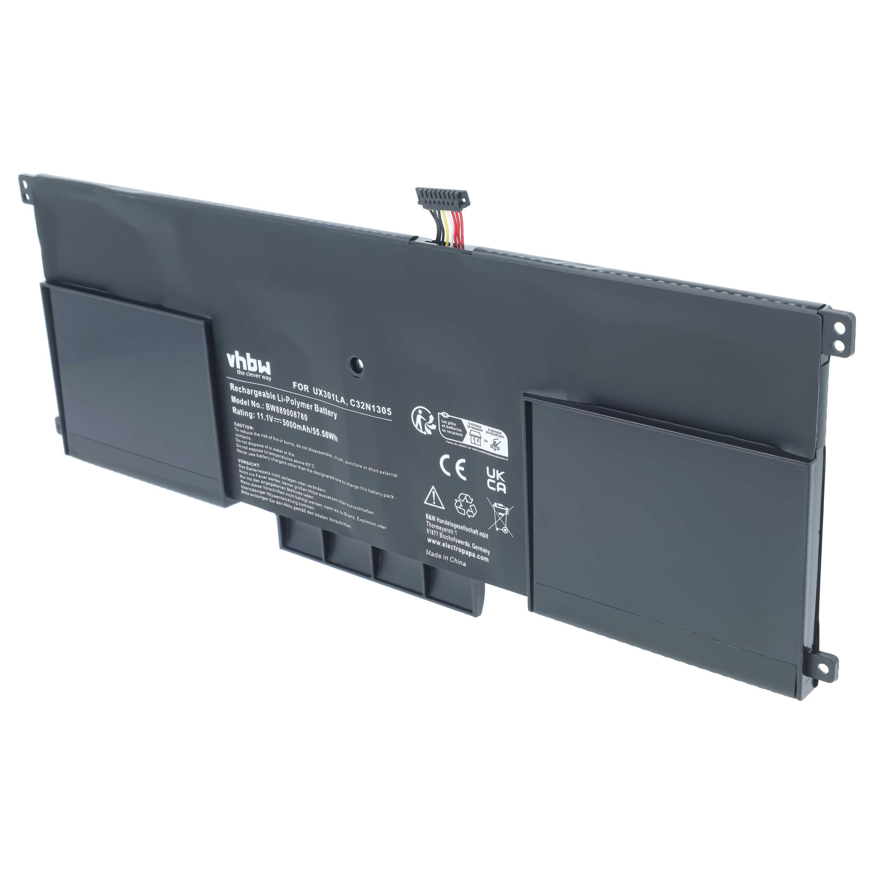 Notebook-Akku als Ersatz für Asus C32N1305, C32N-1305, 0B200-00540000 für Asus - 5000mAh 11,1V Li-Polymer