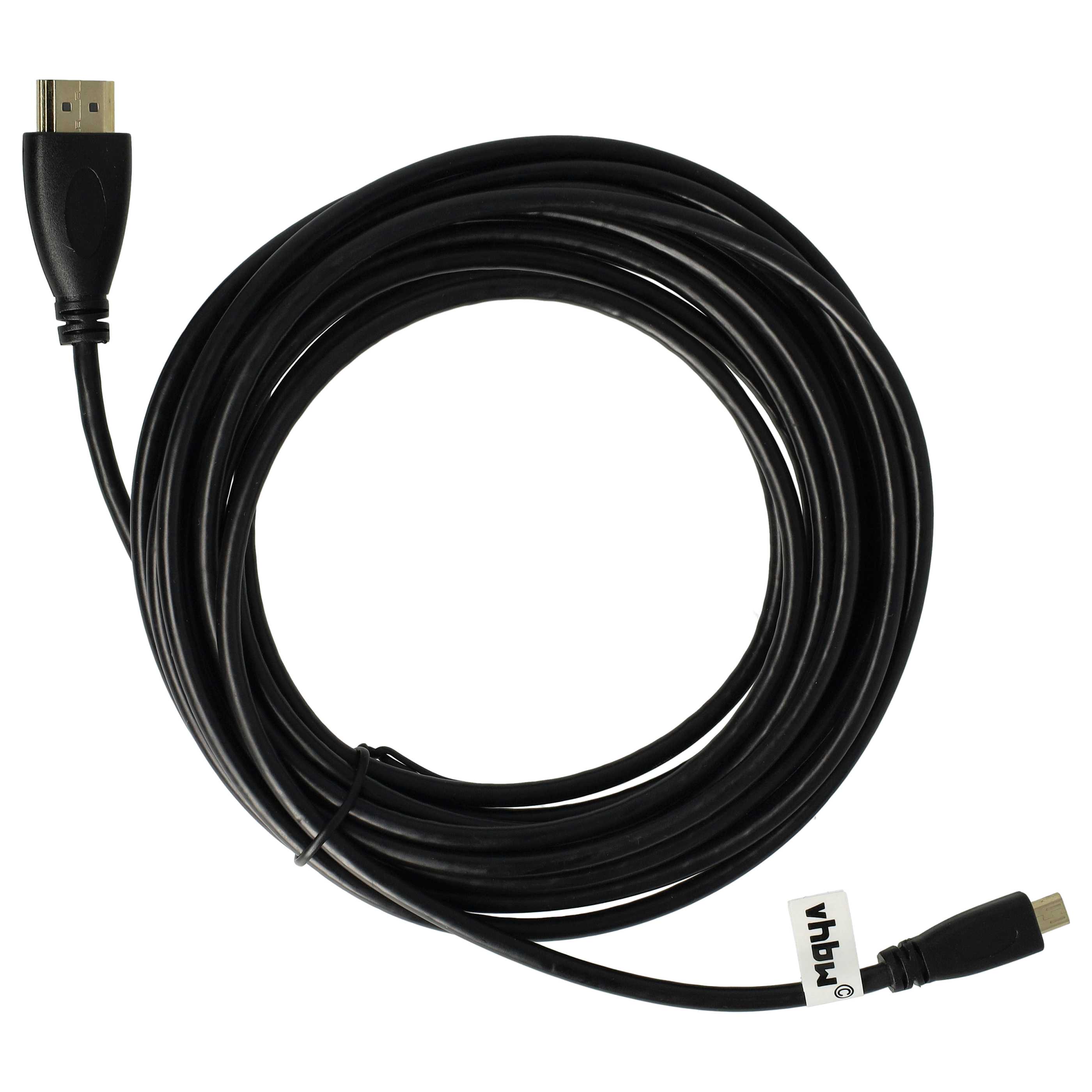 Cable HDMI, HDMI micro a HDMI 1.4 5m para tablets, smartphones, cámaras