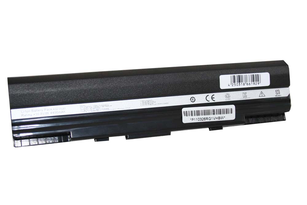 Notebook Battery Replacement for Asus 07GO16EE1875M-00A20-949-114F - 4400mAh 11.1V Li-Ion, black