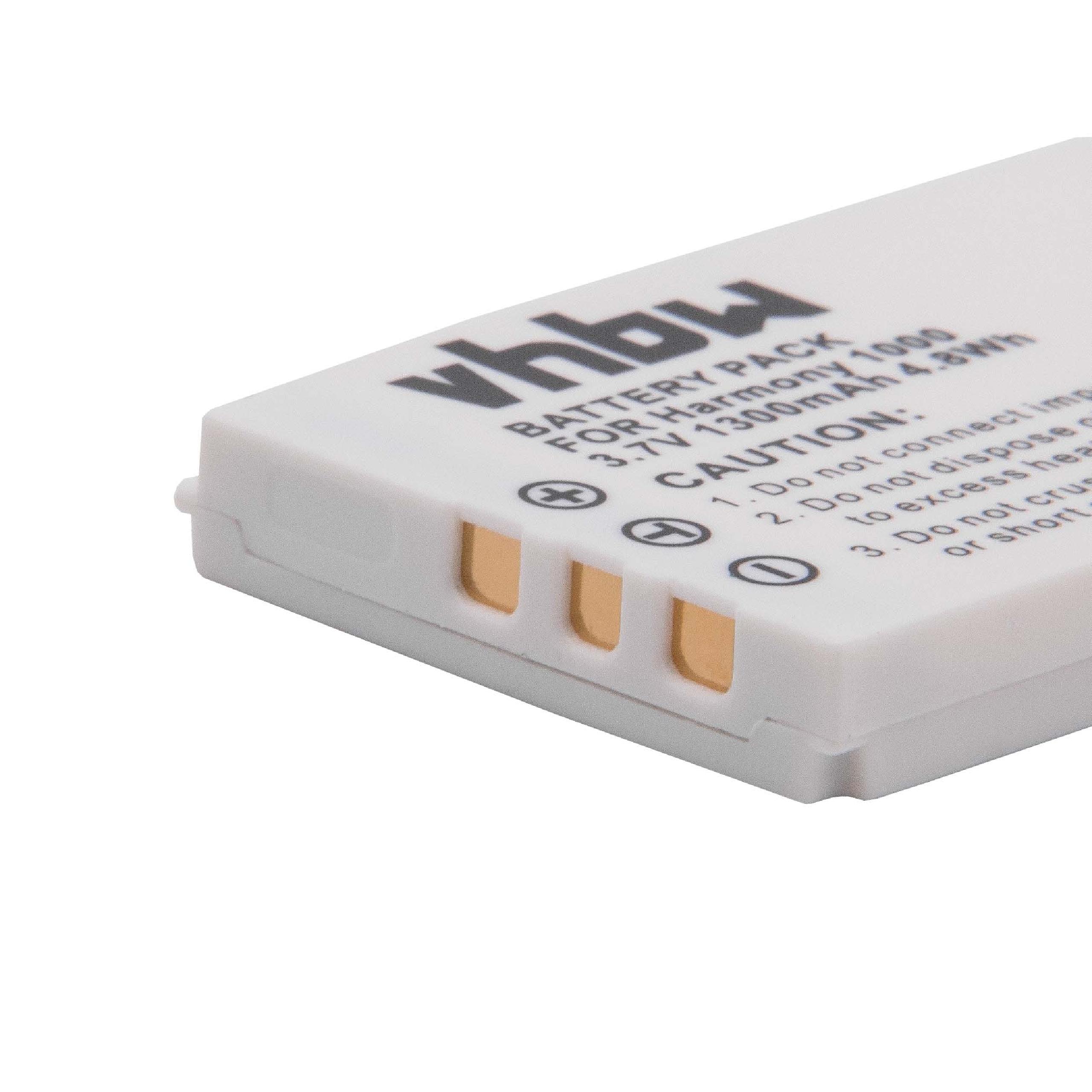 Batterie remplace Logitech 190582-0000, L-LU18, K398, F12440056 pour télécommande - 1300mAh 3,7V Li-ion