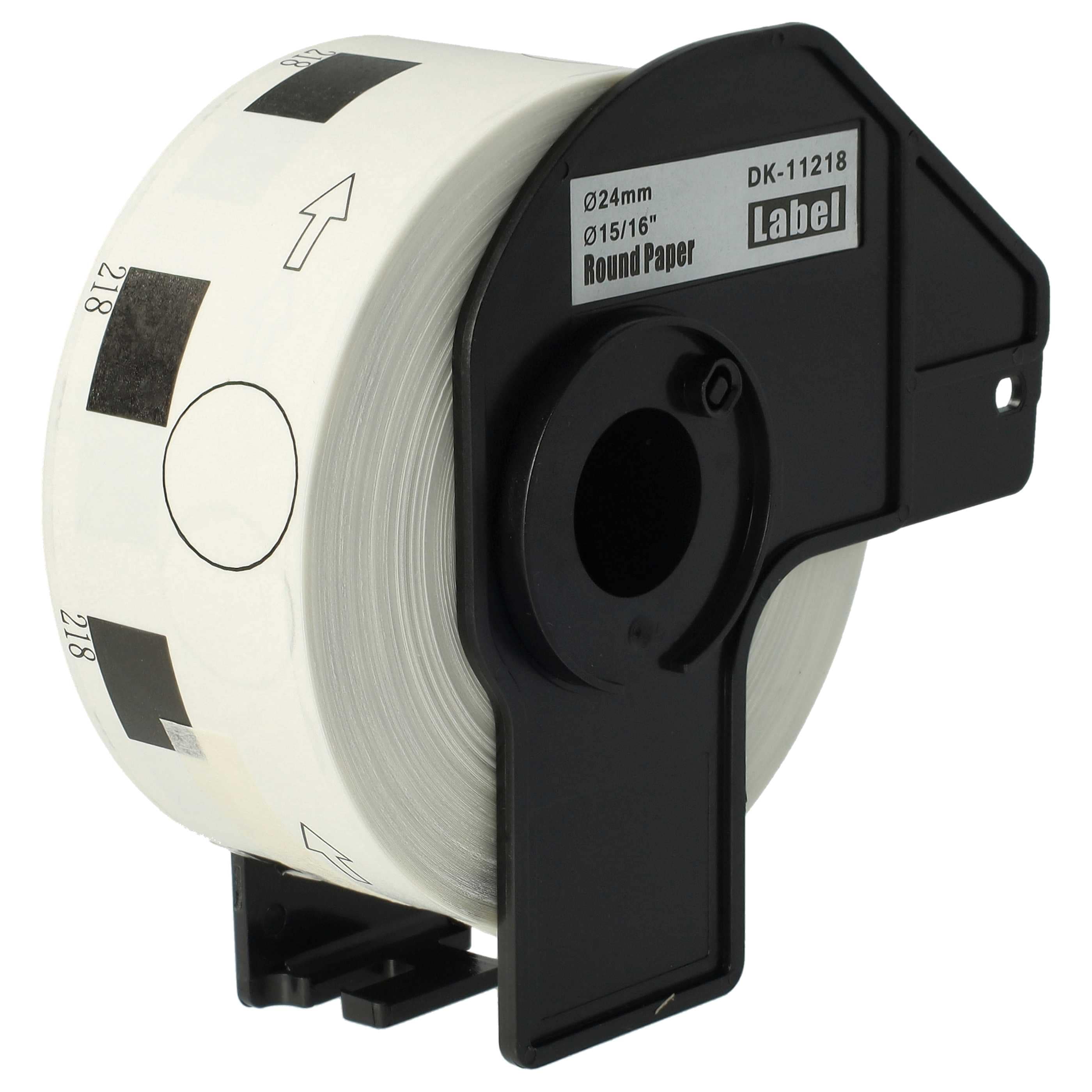 Label Roll replaces Brother DK-11218 Labeller - Premium 24 mm + Holder