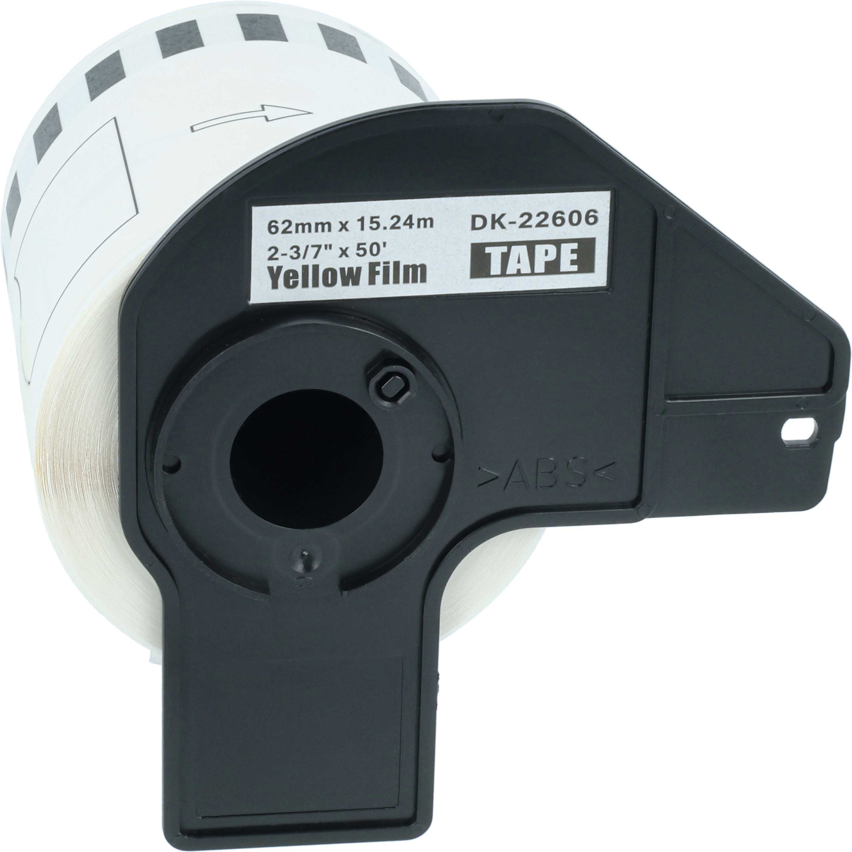 3x Etiketten als Ersatz für Brother DK-22606 für Brother Etikettendrucker - Premium 62mm x 15,24m + Halter