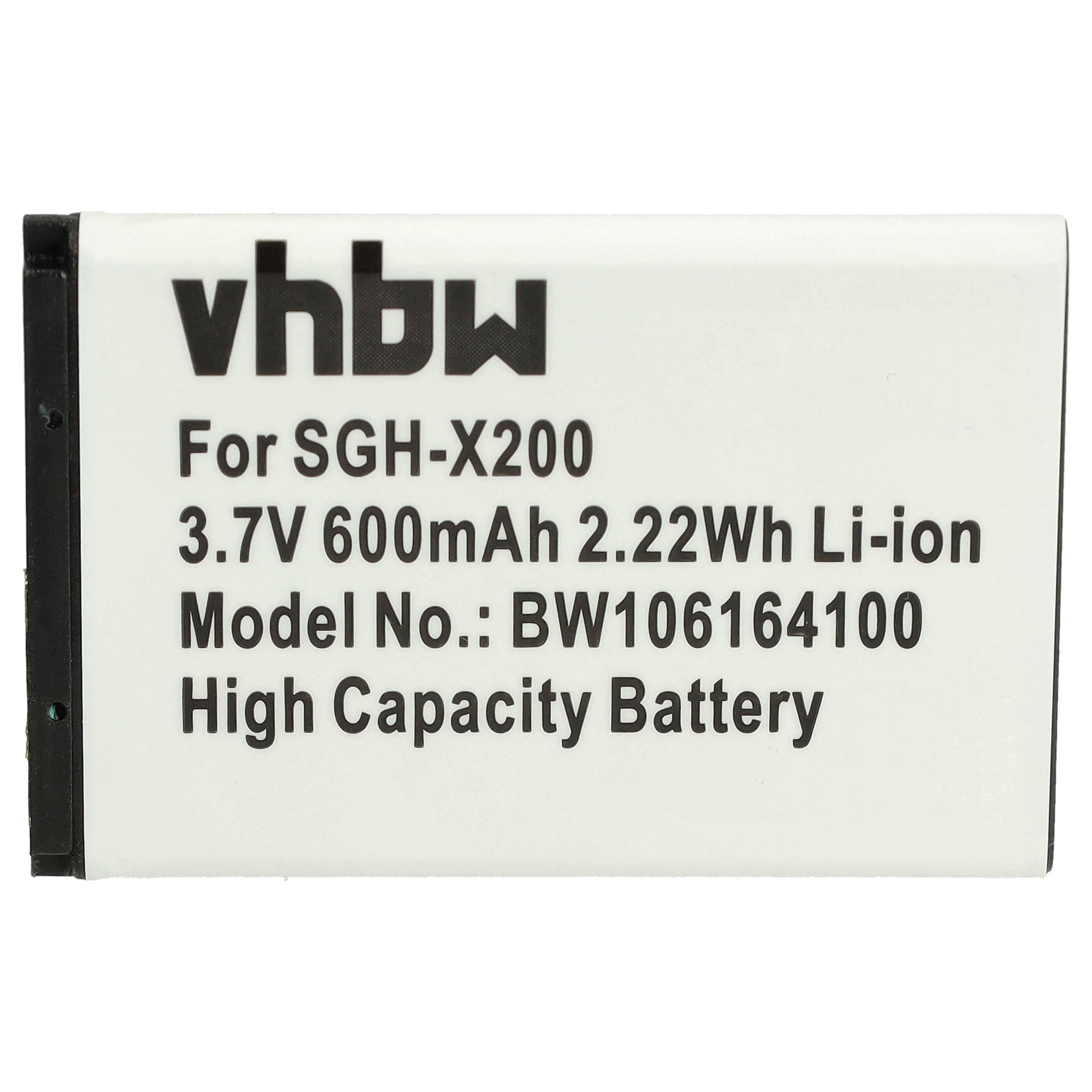 Batterie remplace Samsung AB043446LA, AB043446BC, AB043446BE pour téléphone portable - 600mAh, 3,7V, Li-ion