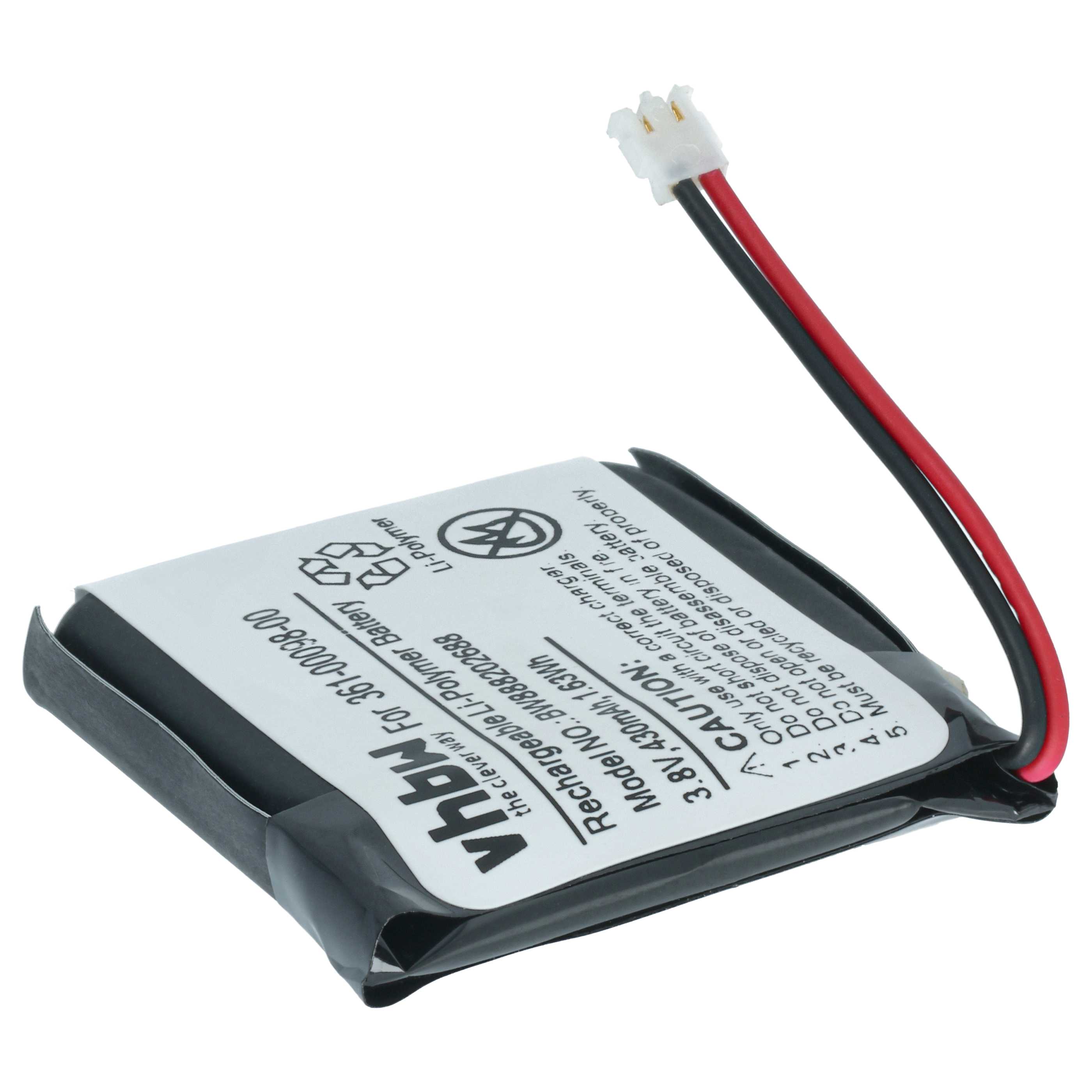 Smartwatch Battery replaces Garmin 361-00098-00 - 410 mAh 3.8 V Li-polymer