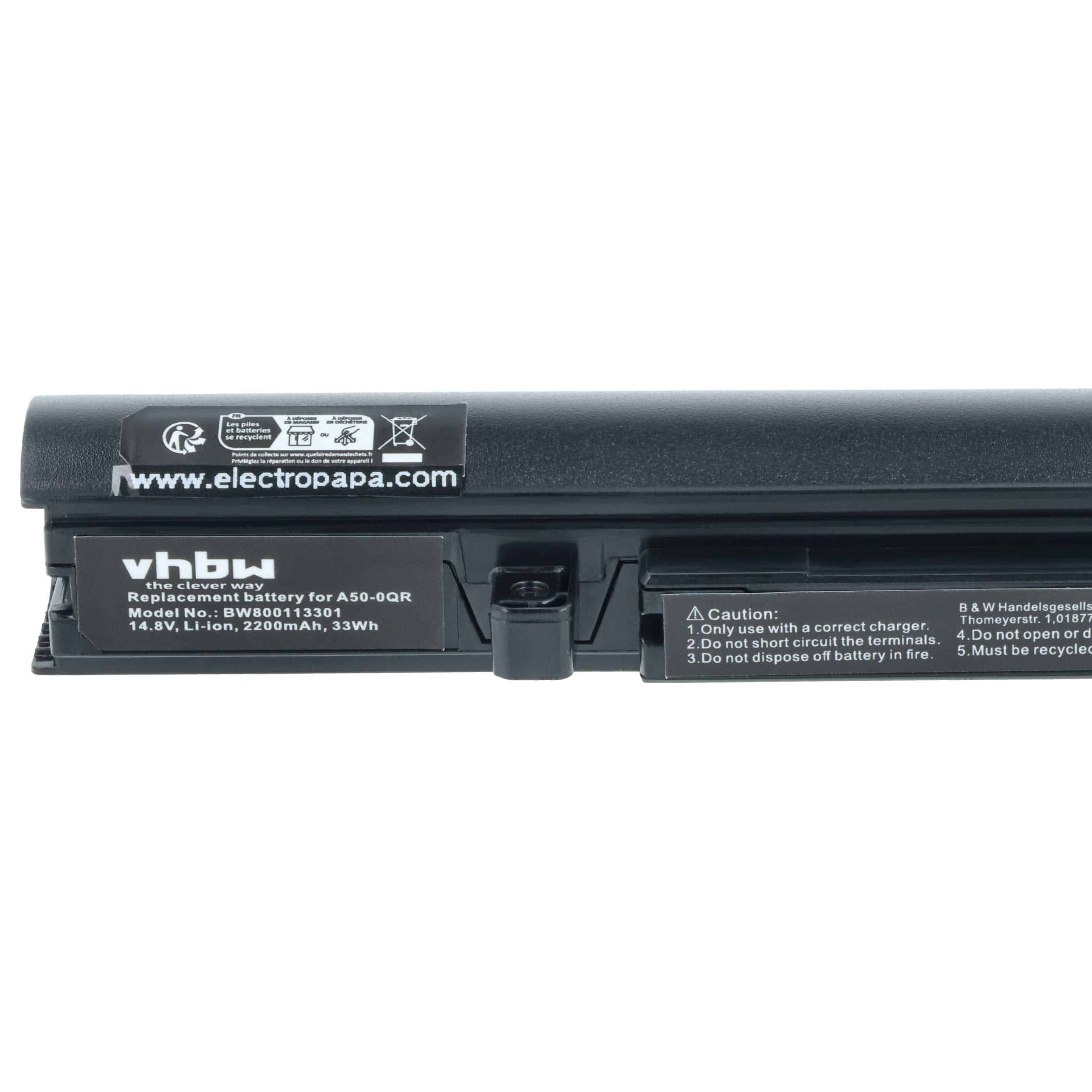 Akumulator do laptopa zamiennik Toshiba PA5212U-1BRS, PA5247U-1BRS - 2200 mAh 14,8 V Li-Ion, czarny