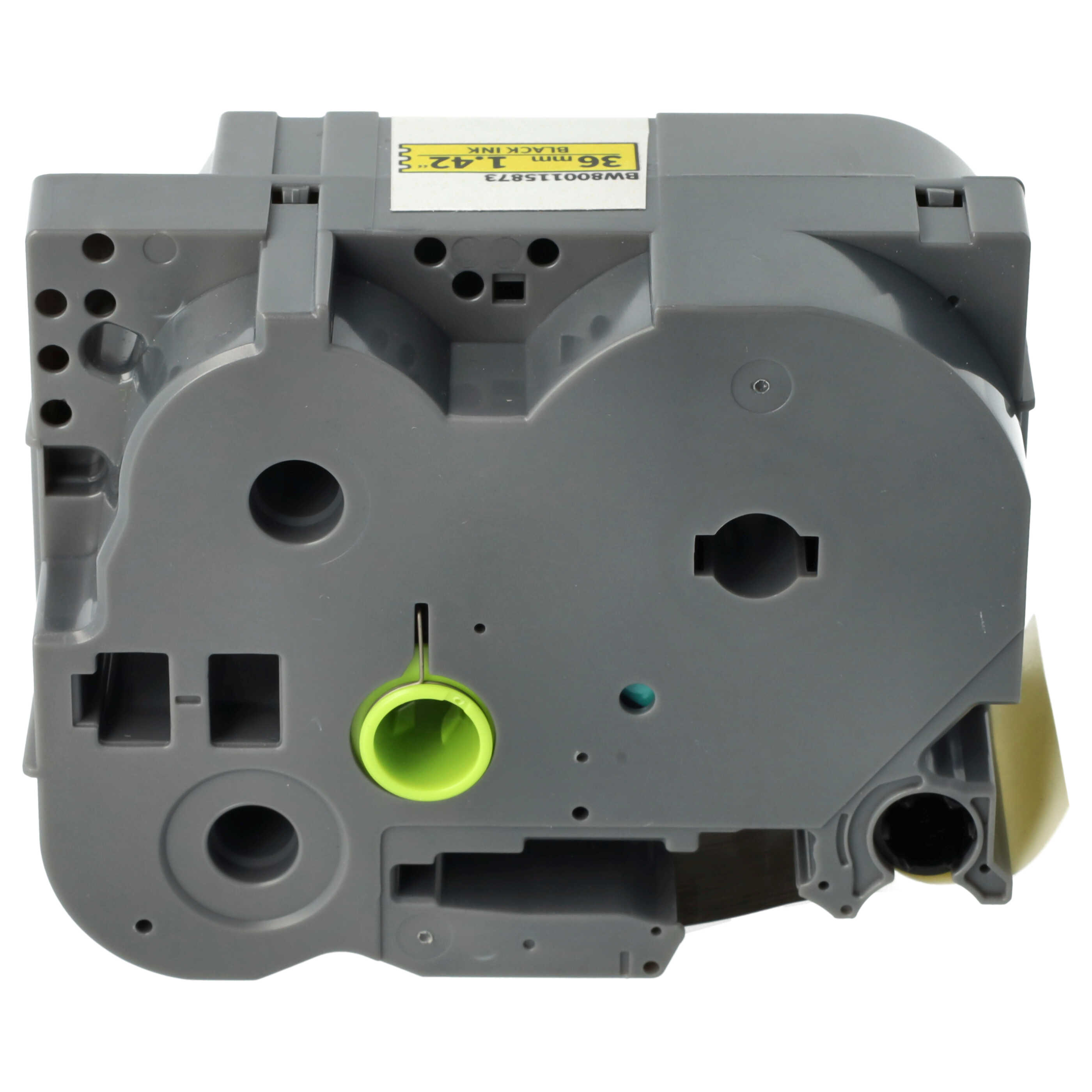 Label Tape as Replacement for Brother HGE-661 - 36 mm Black to Yellow, plastic