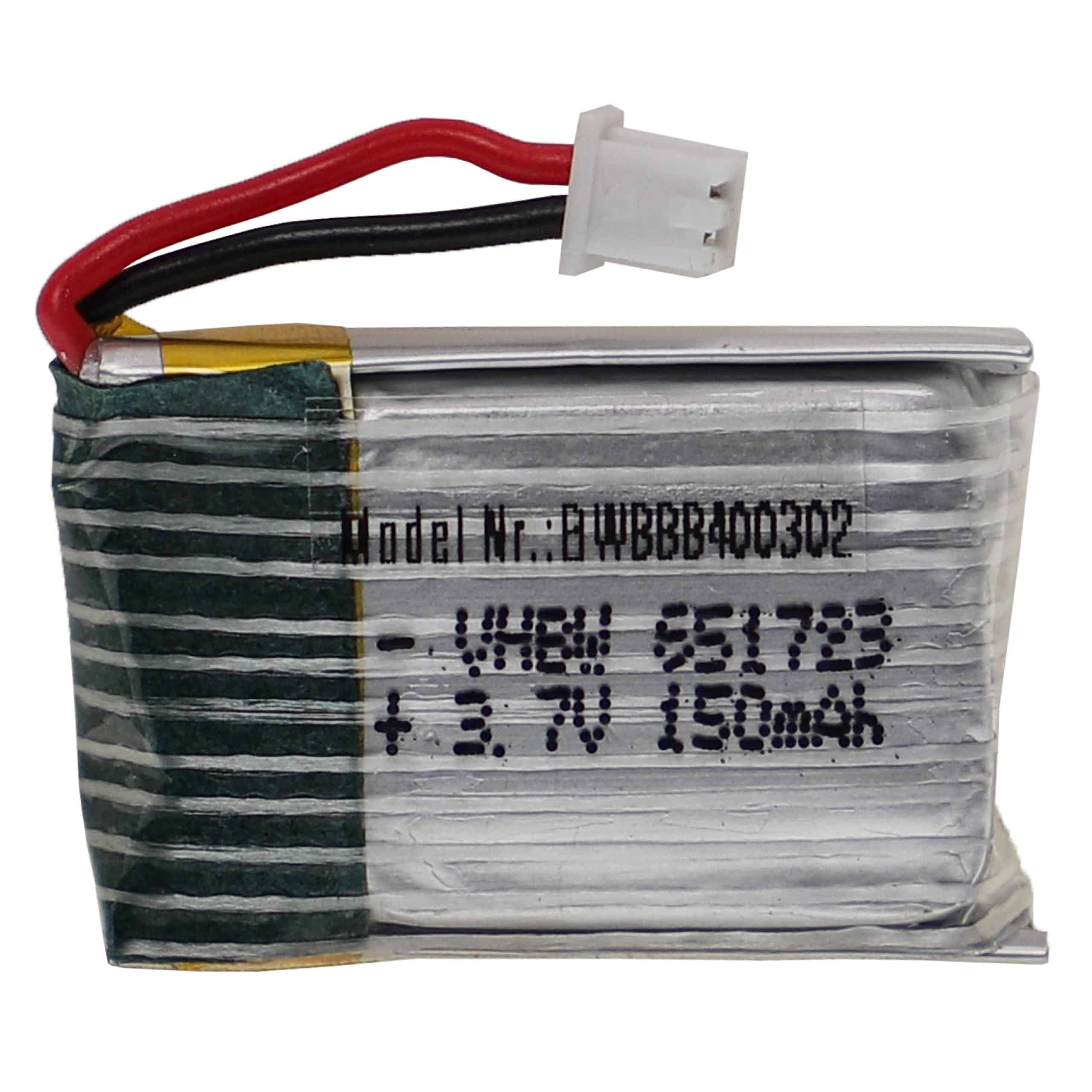 Batterie pour modèle radio-télécommandé - 150mAh 3,7V Li-polymère, PH 1.25 2P