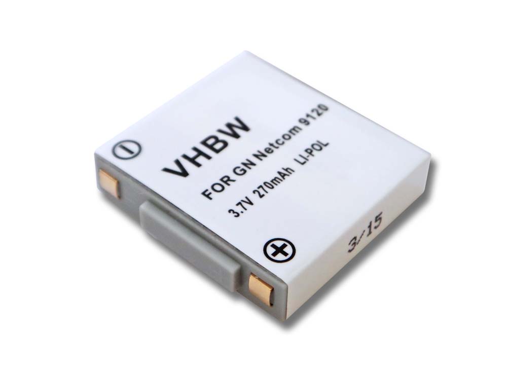 Batterie remplace GN Netcom 2901-249, 14151-02, 14151-01 pour casque audio - 270mAh 3,7V Li-polymère