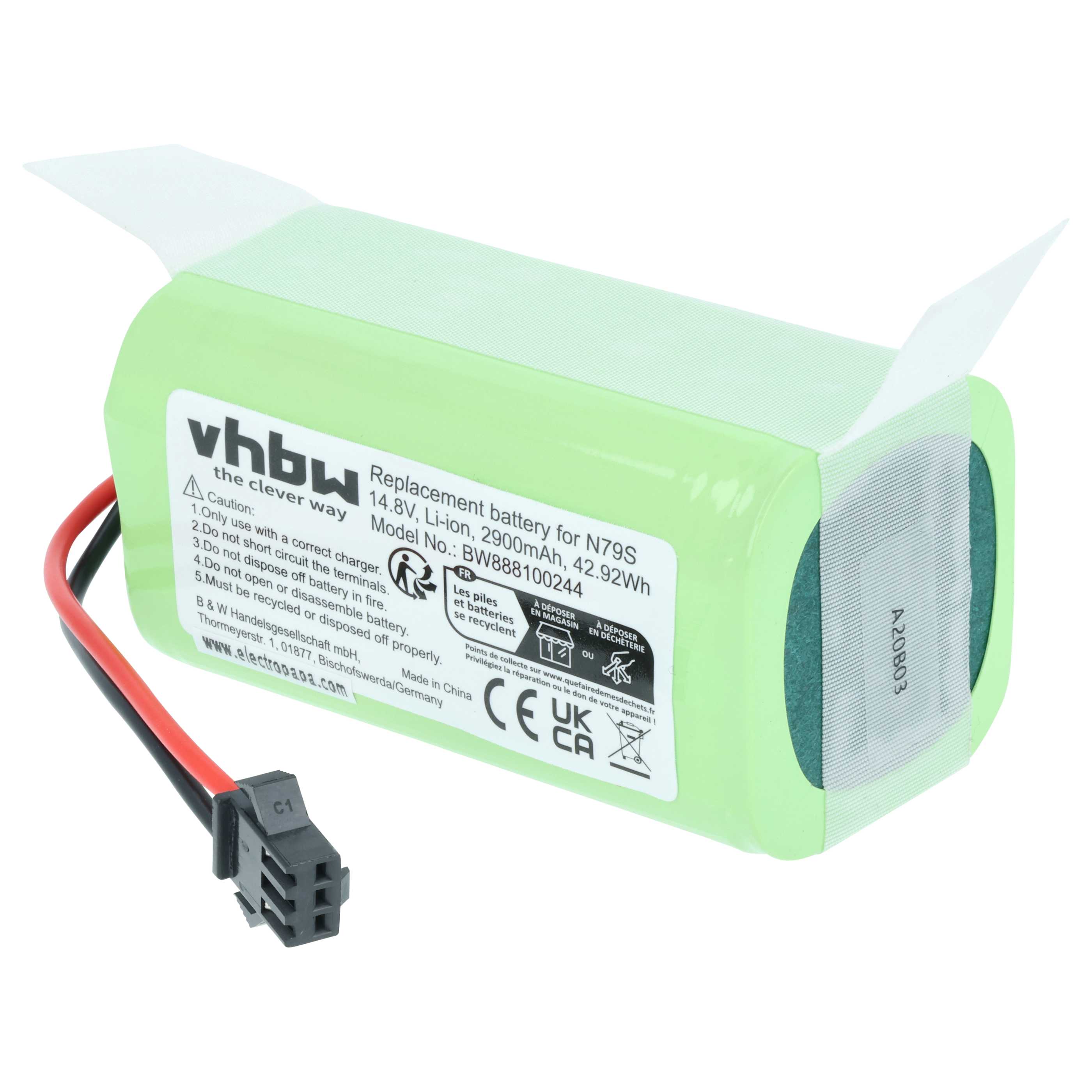 Batteria sostituisce Cecotec CONG1002 per robot aspiratore - 2900mAh 14,8V Li-Ion