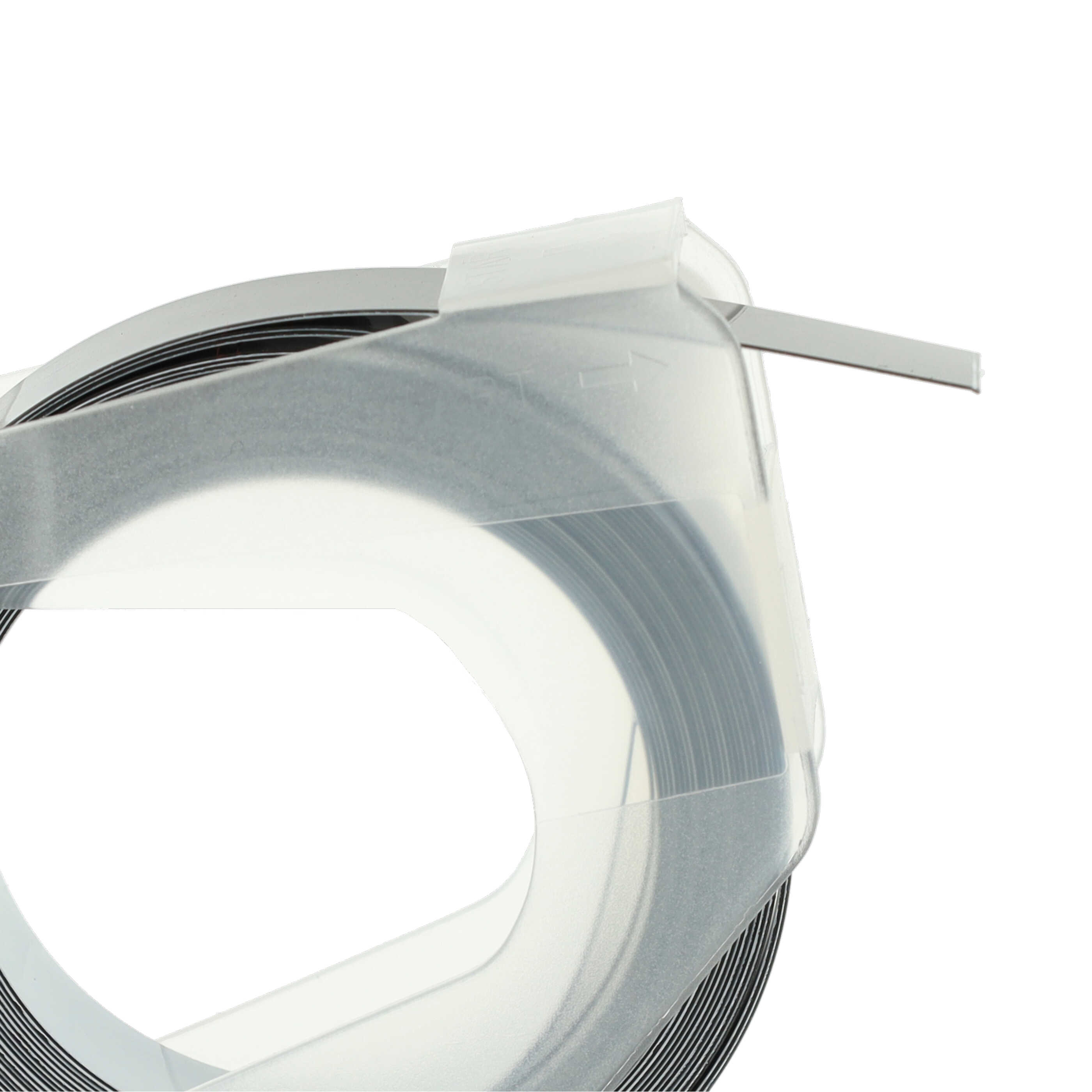 3x 3D Embossing Label Tape replaces Dymo 520109, 0898130, S0898130 - 9 mm White to Black