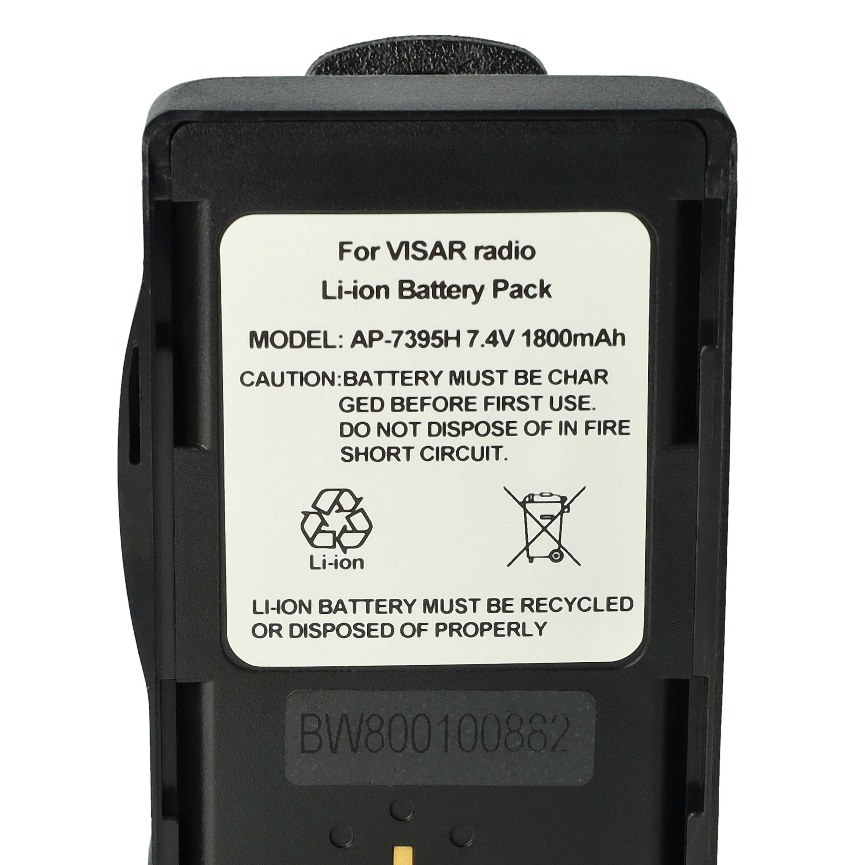 Batteria per dispositivo radio sostituisce Motorola NTN7396, NTN7395, NTN7394 Motorola - 1800mAh 7,5V NiMH