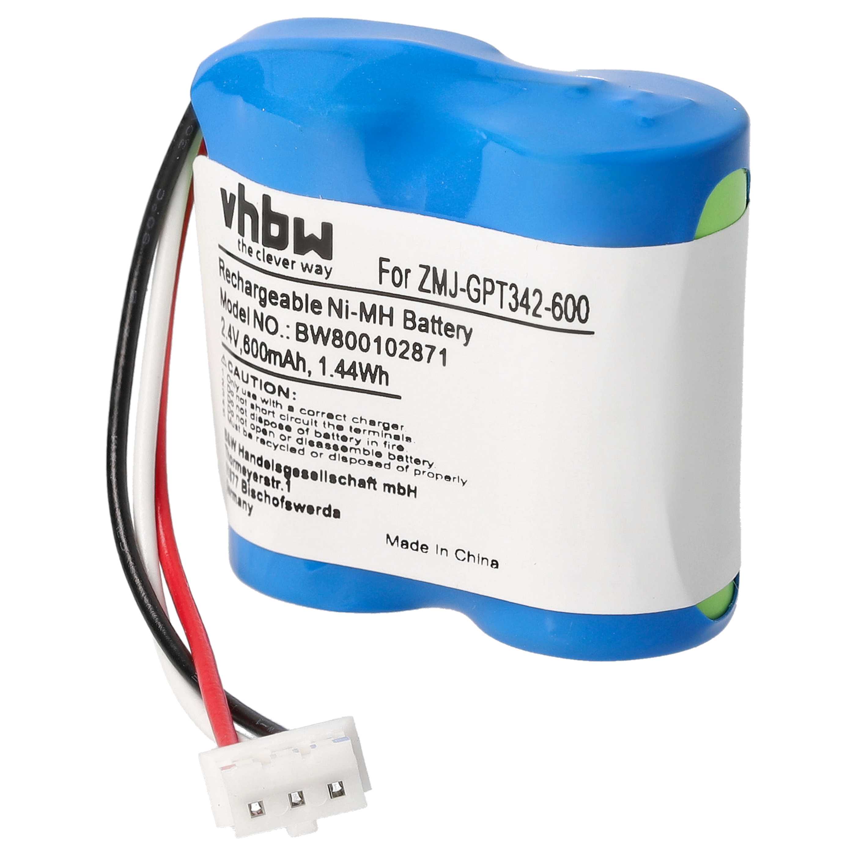 Batterie remplace Philips CP51U, T328, CP51, T330, BC103510, 91C pour téléphone Philips - 600mAh 2,4V NiMH