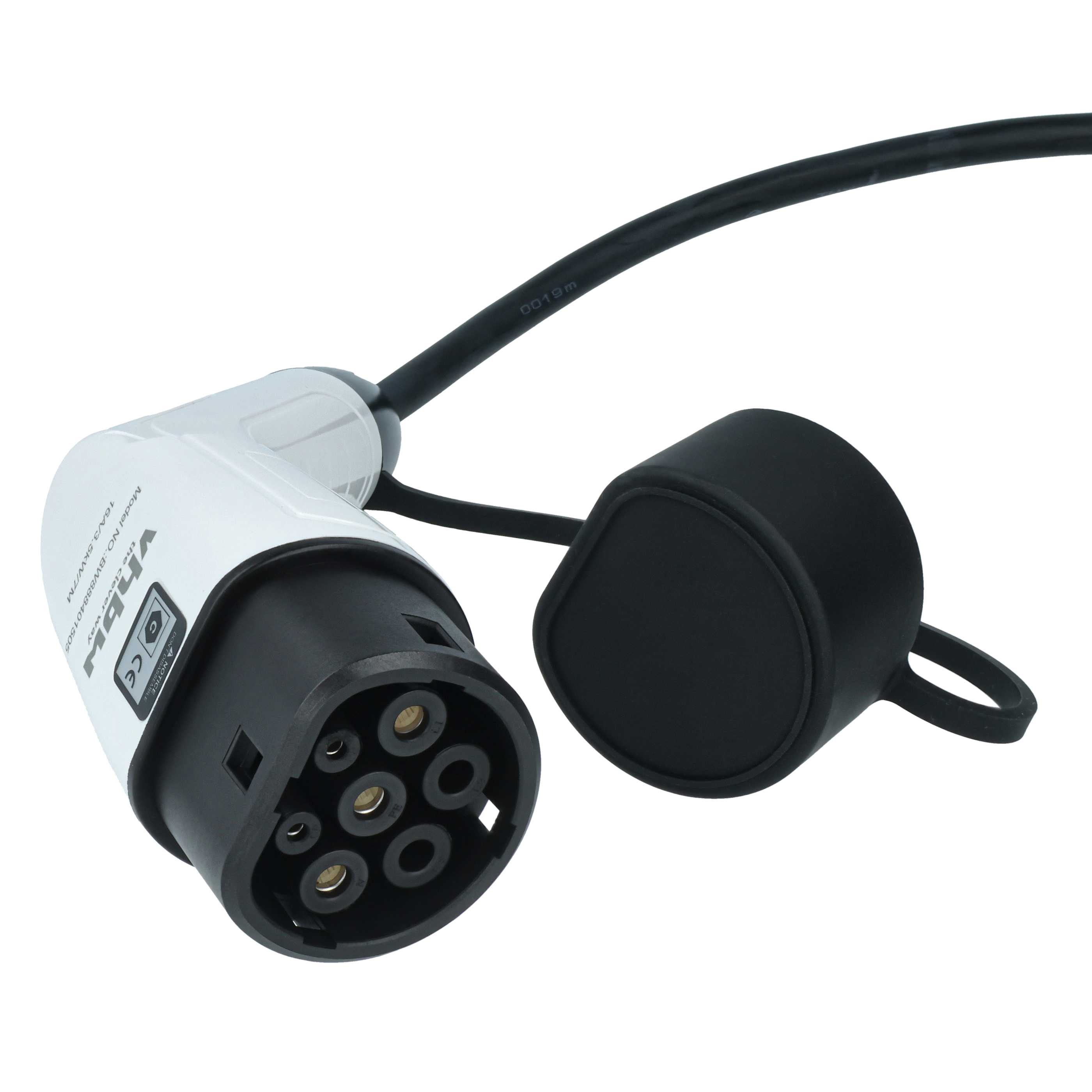 Charging Cable - Type 2 to Euro Socket Cable, Single-Phase, 16 A, 3.5 kW, 7 m