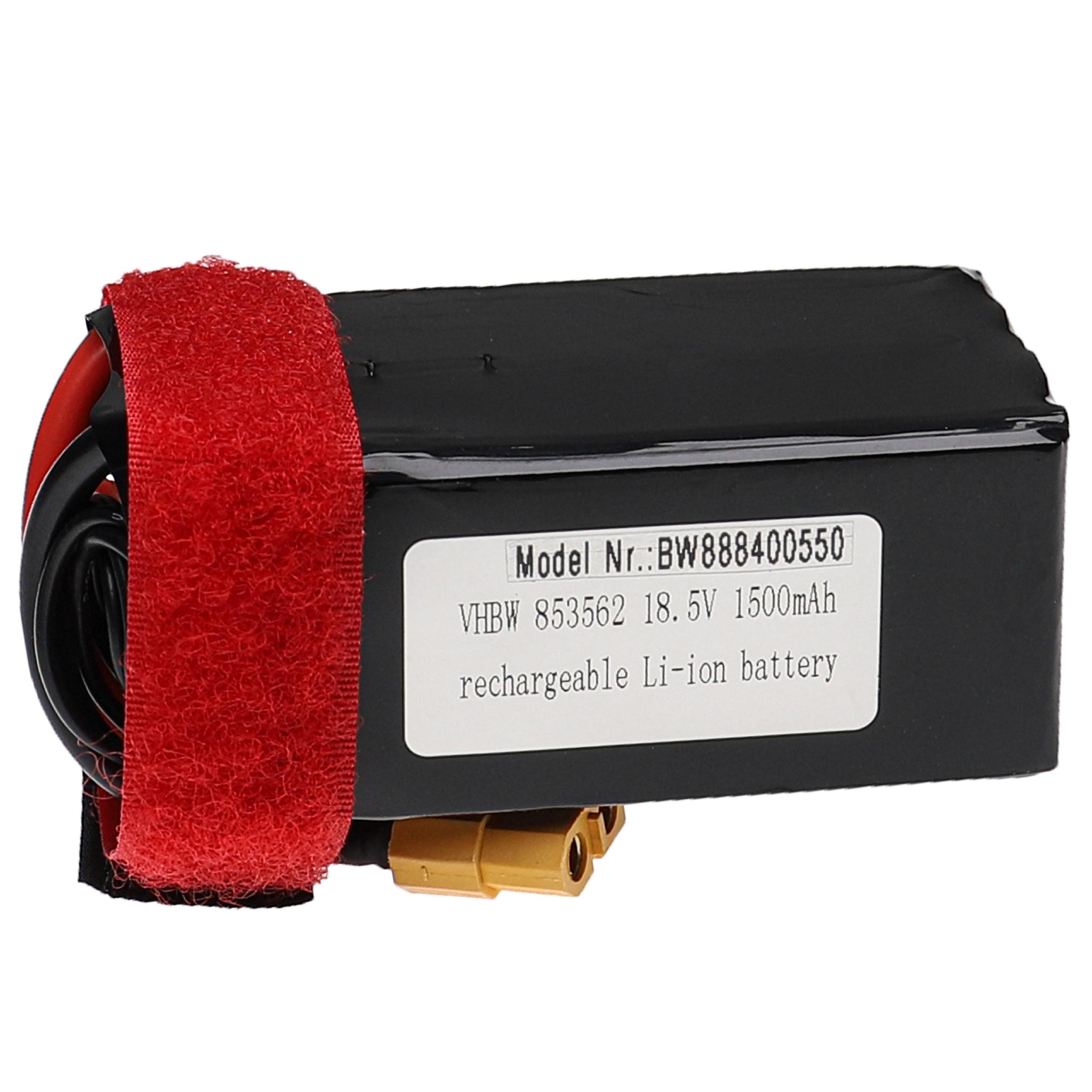 Batterie modèle radio-télécommandé - 1500mAh 18,5V Li-polymère, XT60