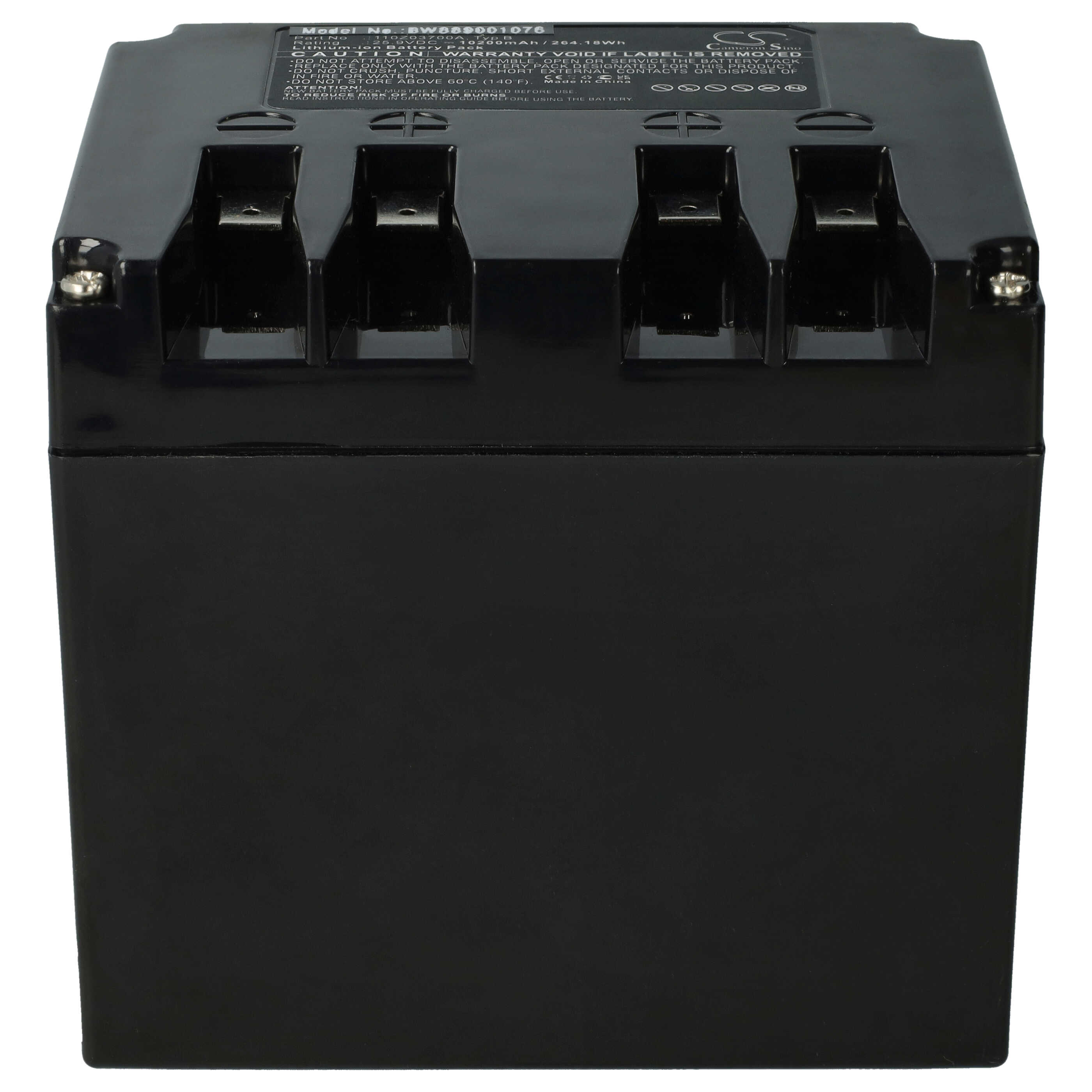 Battery replaces Ambrogio type B, 110Z03700A - 10.2 Ah 25.9 V Li-Ion, black