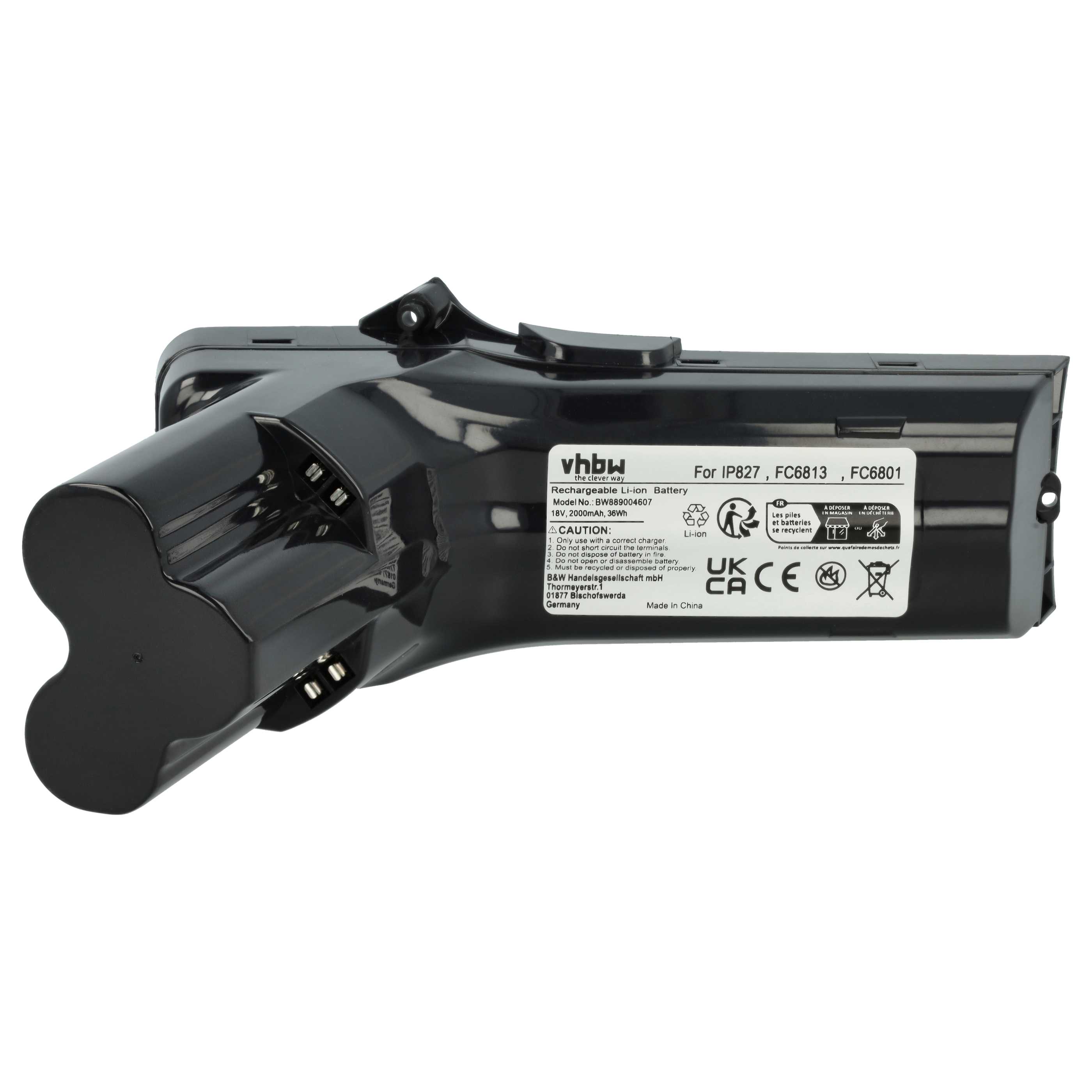 Battery replaces Philips IP827, 300000517621 for Philips 2000mAh, 18V, Li-Ion