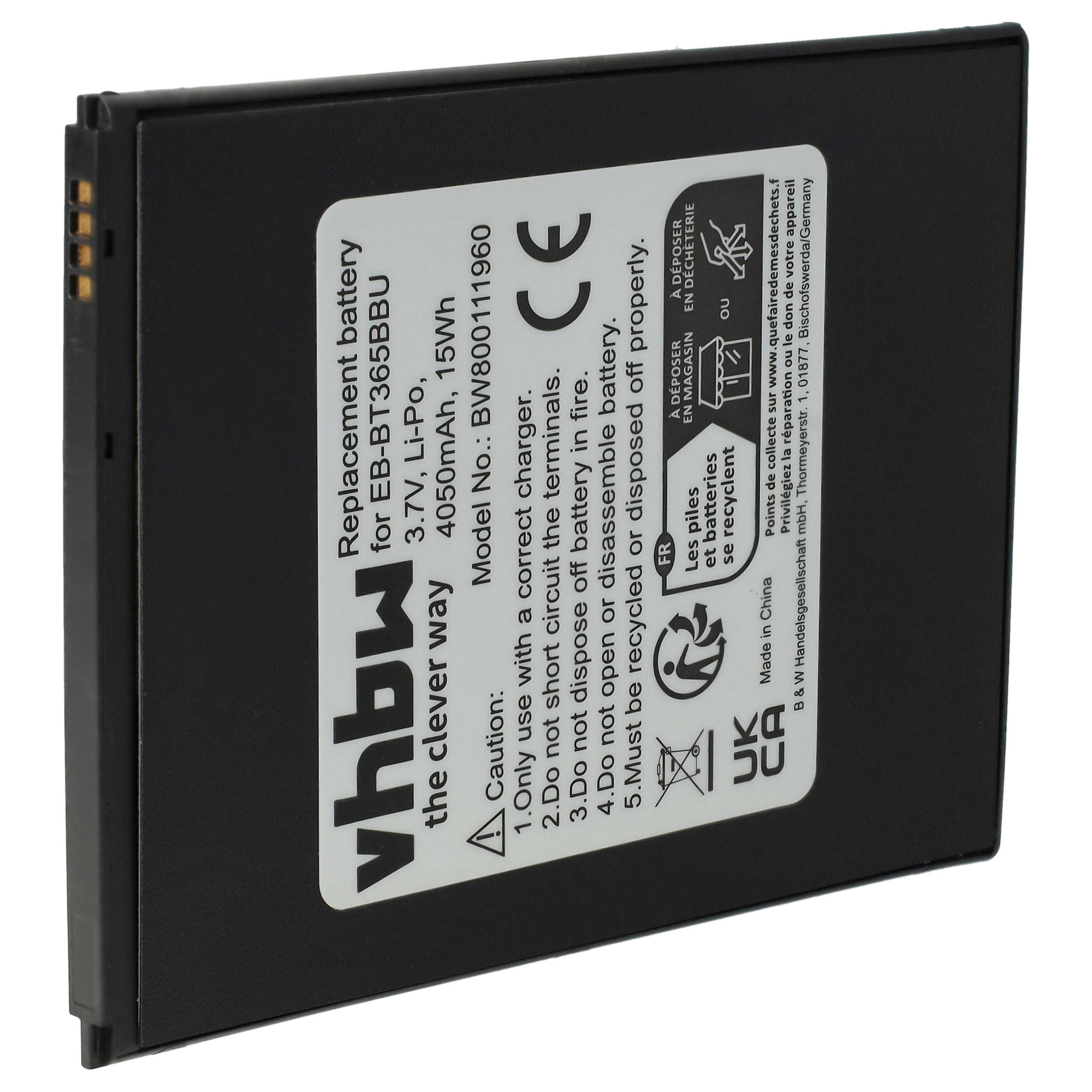 Batterie pour Samsung Galaxy Tab Active, Active 2, Active 2 LTE pour tablette - 4050mAh 3,7V Li-polymère