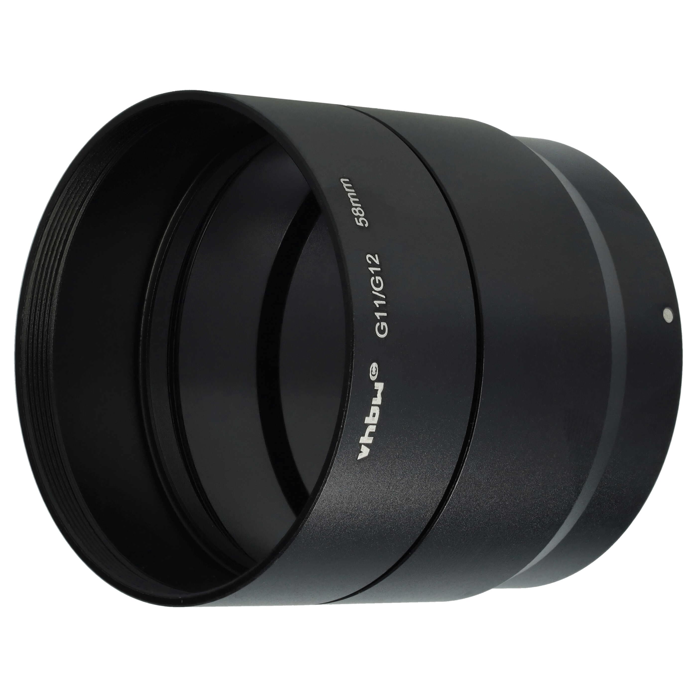 Adaptador de filtro 58 mm tubular para objetivo cámara Canon PowerShot G10, G11, G12