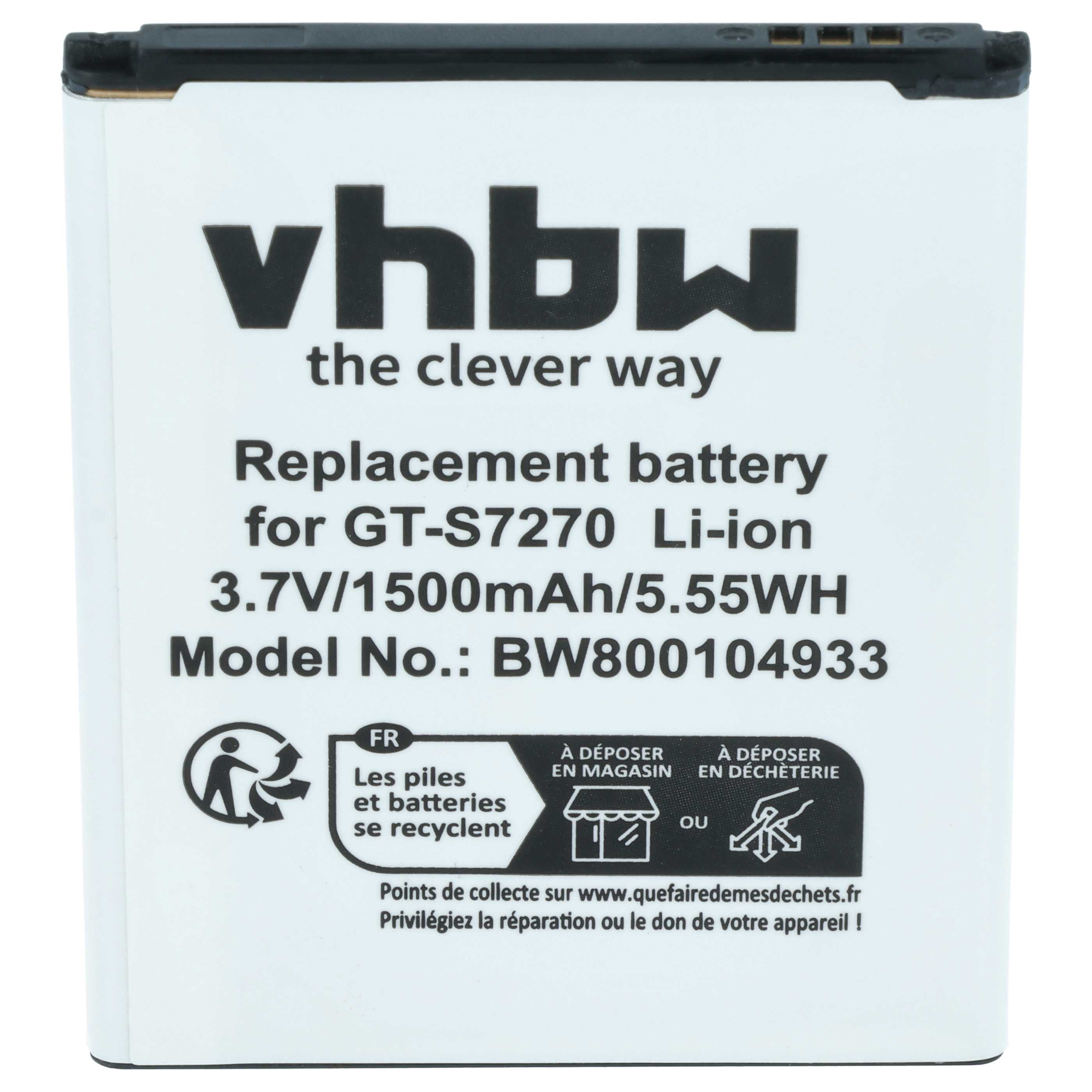 Akumulator do telefonu smartfona zamiennik Samsung B100, EB-B100AE, B100AE - 1500 mAh 3,7 V Li-Ion