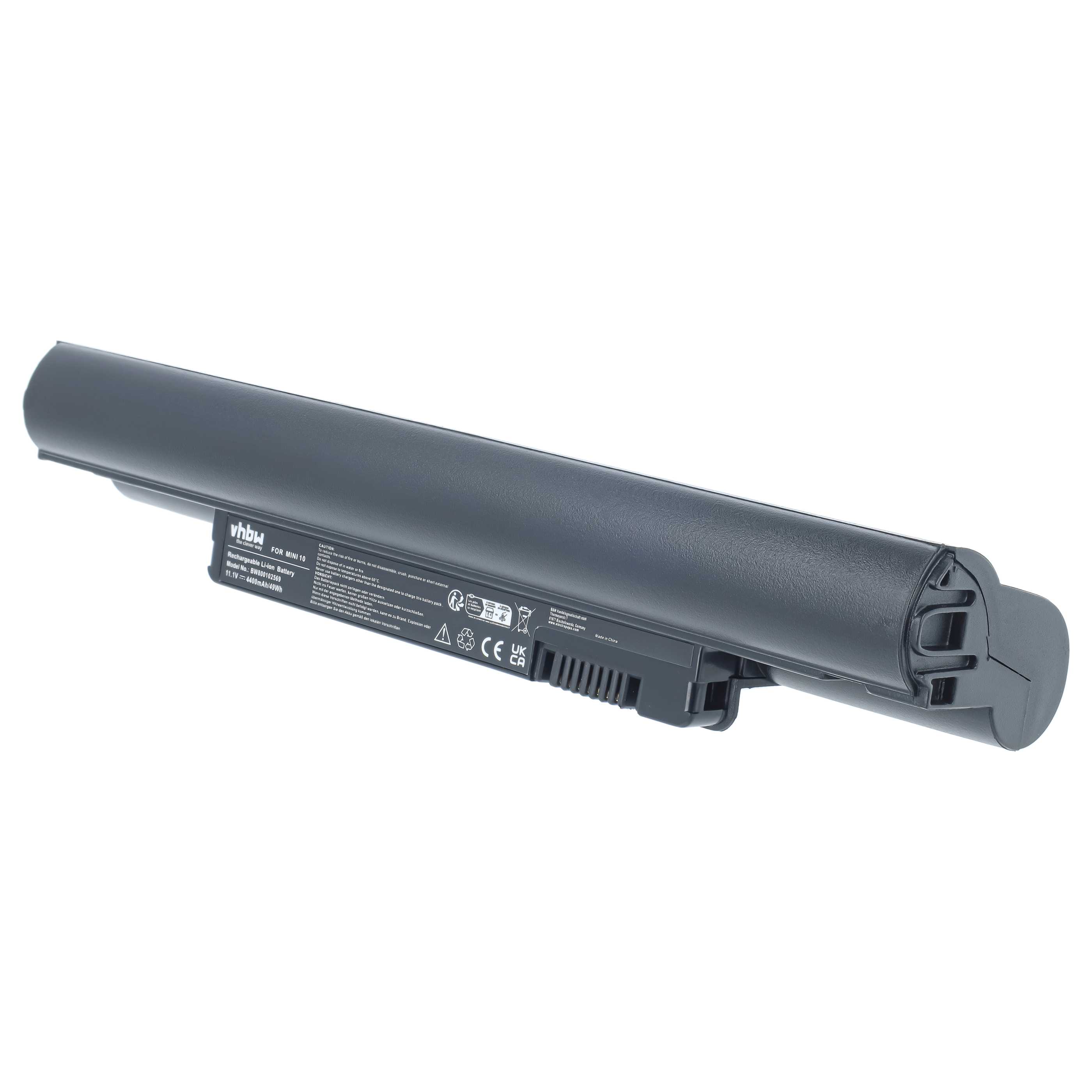 Notebook Battery replaces Dell 312-0867, 312-0935, 312-0931, H766N, F144M - 4400 mAh 11.1 V Li-Ion, black