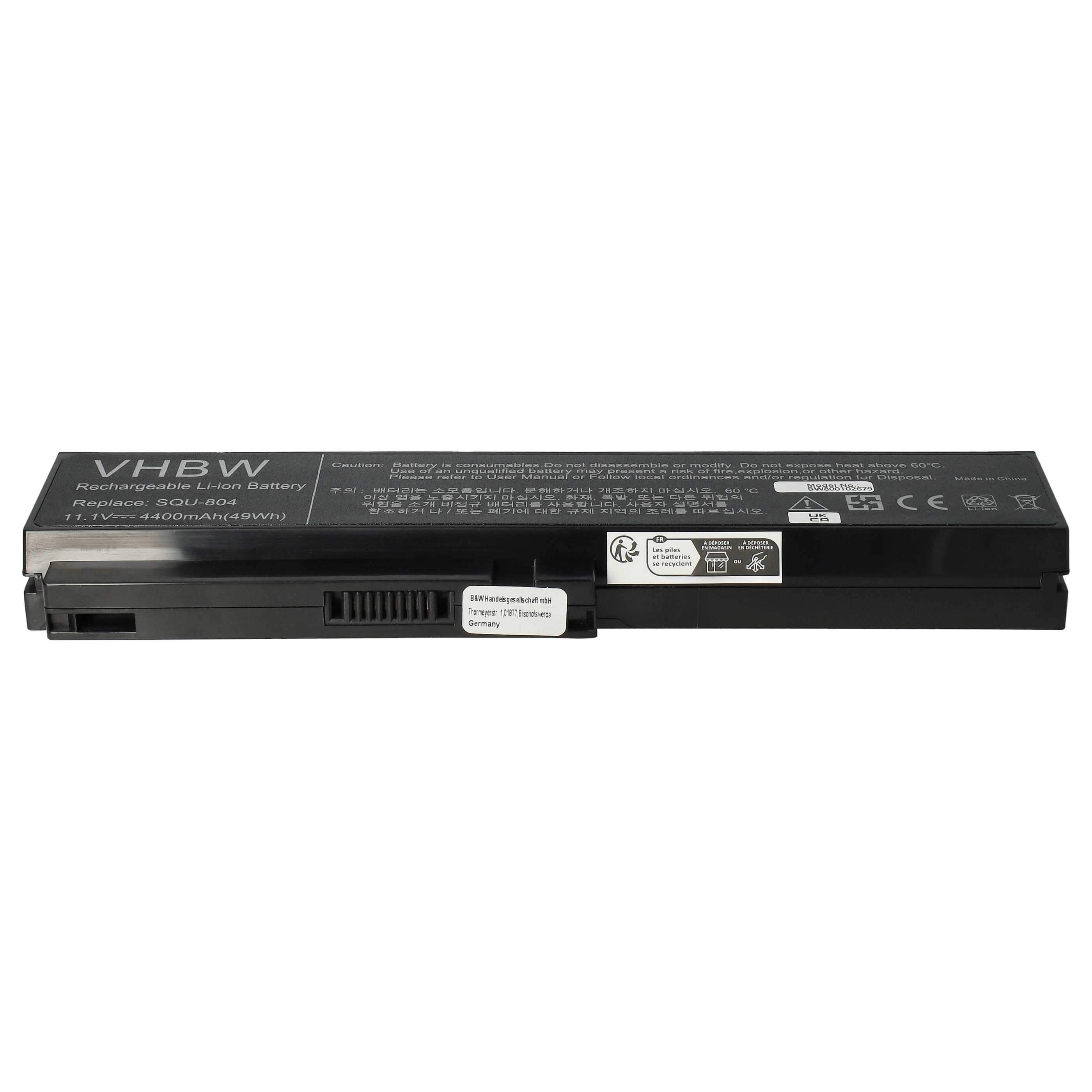 Notebook Battery replaces Fujitsu-Siemens BA31.AV - 4400 mAh 11.1 V Li-Ion, black