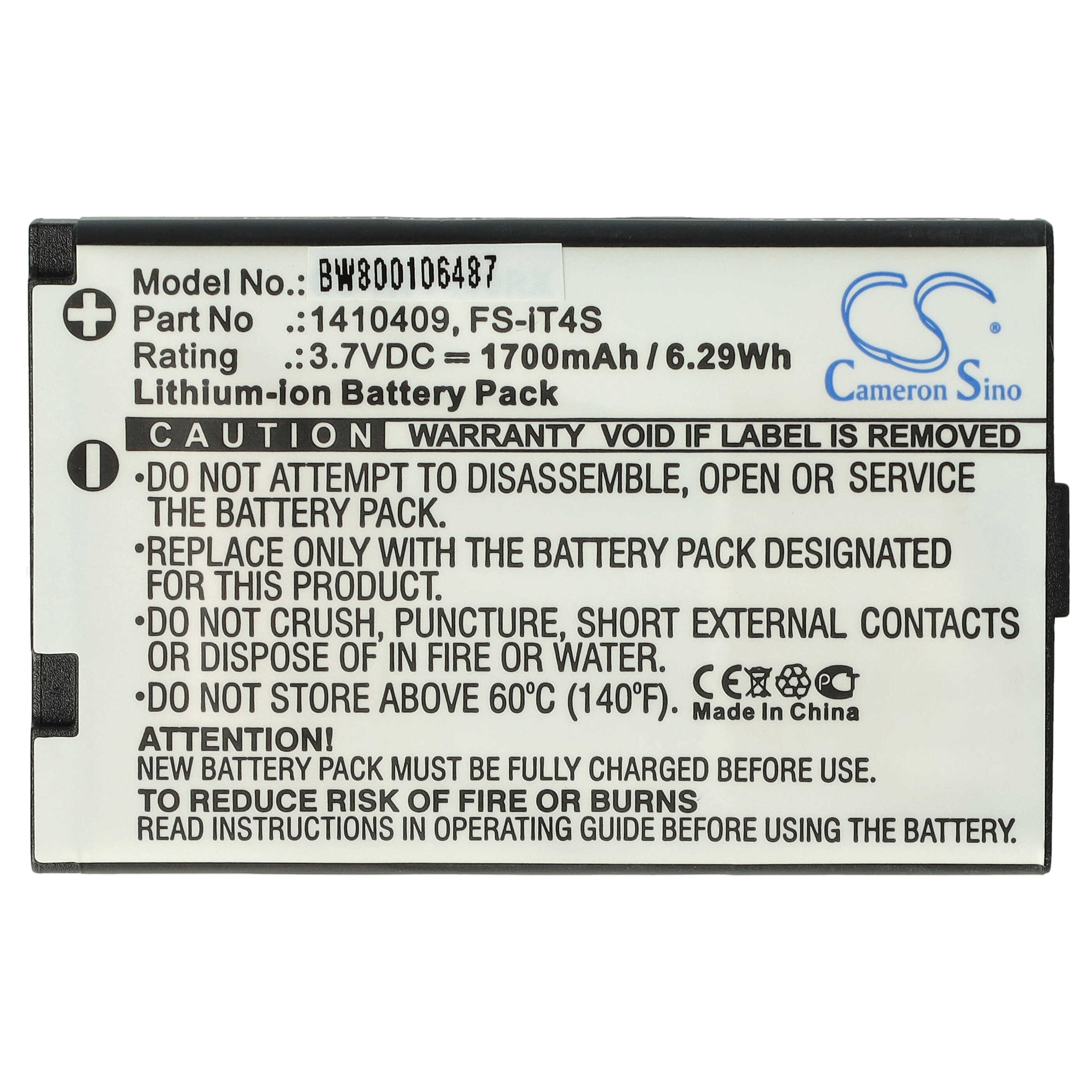  Gamepad Controller replaces Reely 1410409, FS-iT4S for Reely - 1700mAh, 3.7V