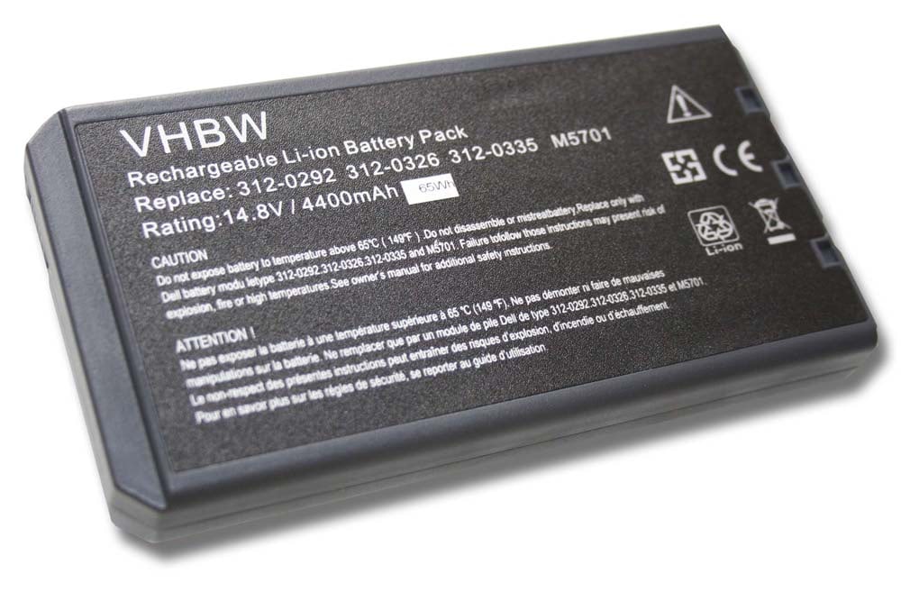 Akumulator do laptopa zamiennik Dell 312-0292, 312-0326, 312-0334, 312-0335 - 4400 mAh 14,8 V Li-Ion, czarny